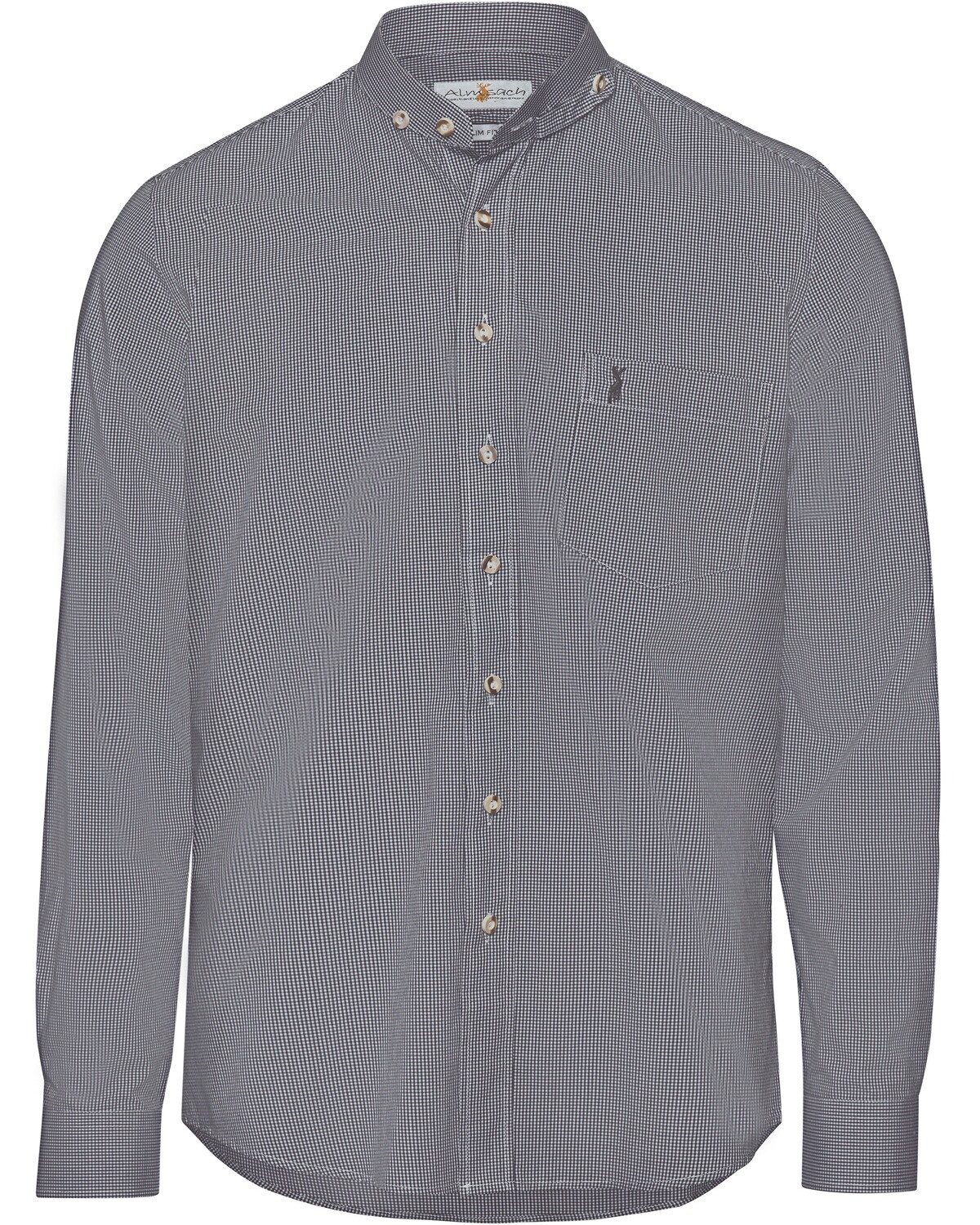 Almsach Trachtenhemd Stehkragenhemd