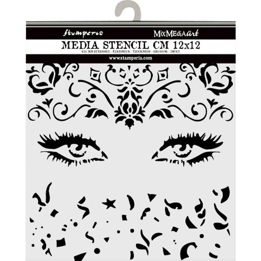 Stamperia Malschablone Masquerade, 12x12 cm