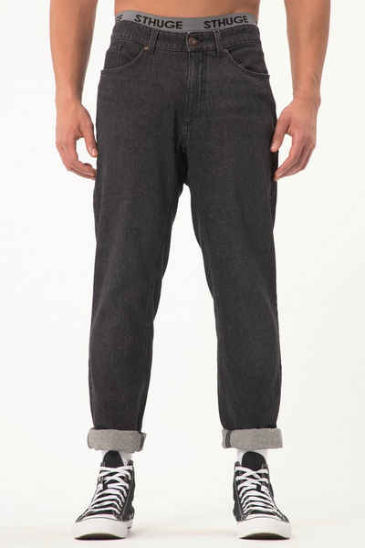 STHUGE 5-Pocket-Jeans STHUGE Dad-Jeans 5-Pocket Tapered Loose Fit