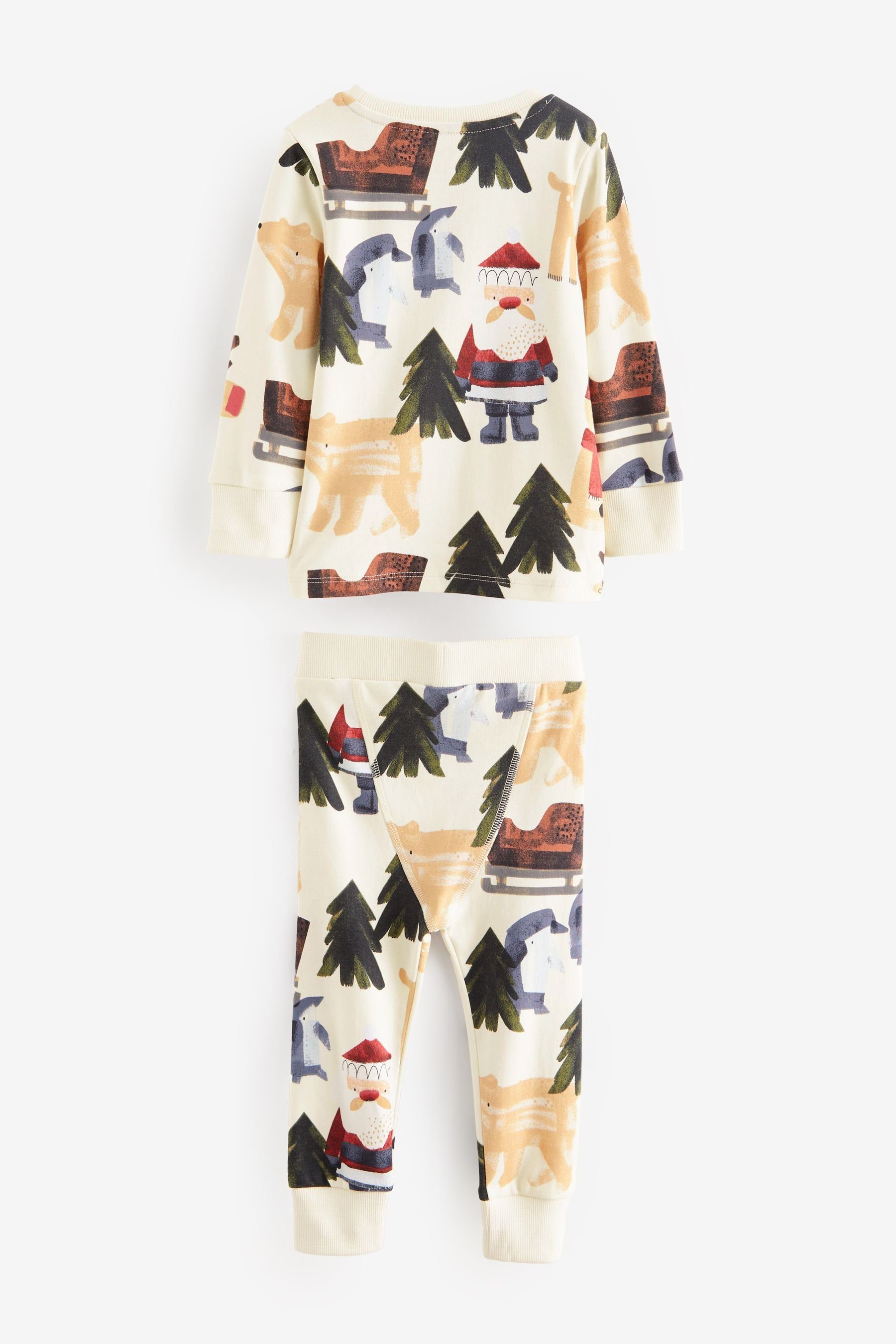 Weihnachtsmotiv mit Next tlg) Kuscheliger (2 Pyjama Schlafanzug