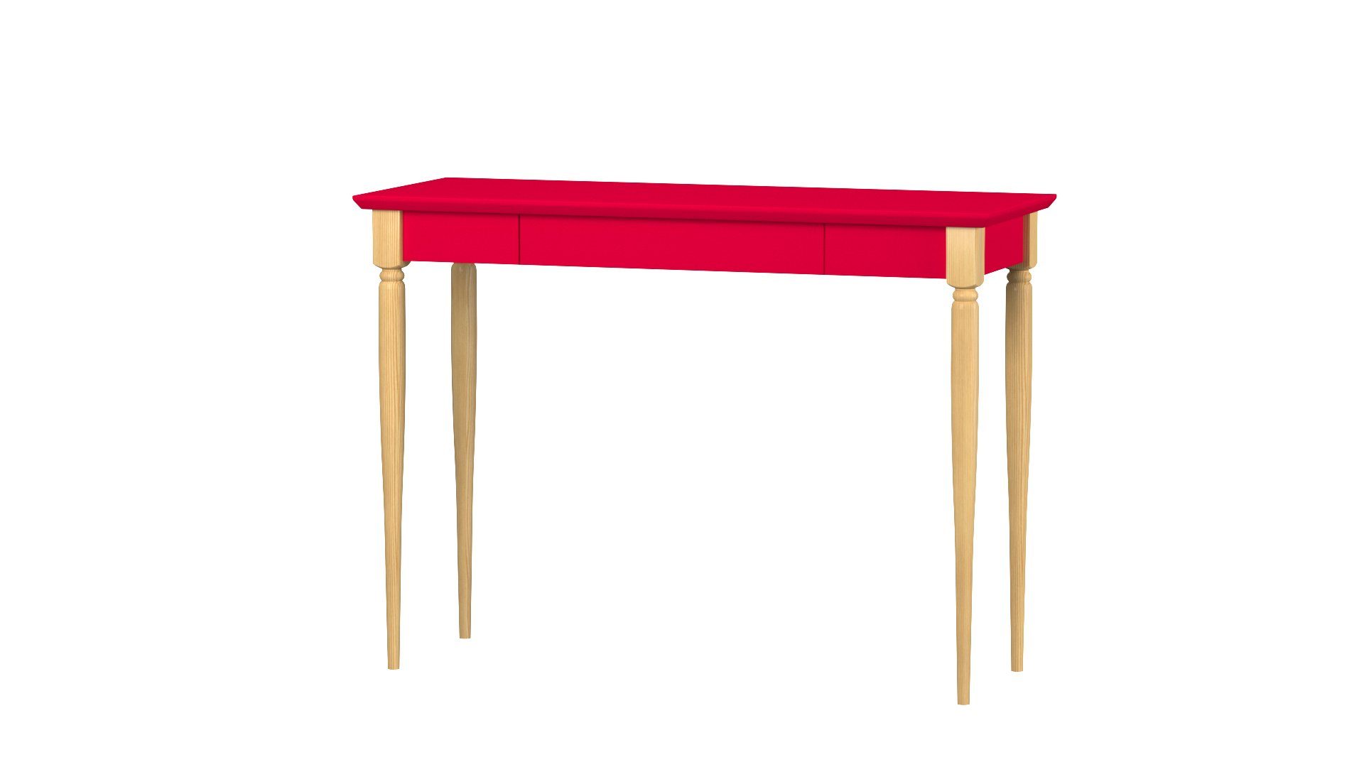 Siblo Schreibtisch Kinderschreibtisch Louis mit Schublade - Moderner Schreibtisch - minimalistisches Design - Kinderzimmer - Jugendzimmer - MDF-Platte - Buchenholz (Kinderschreibtisch Louis mit Schublade) Rot