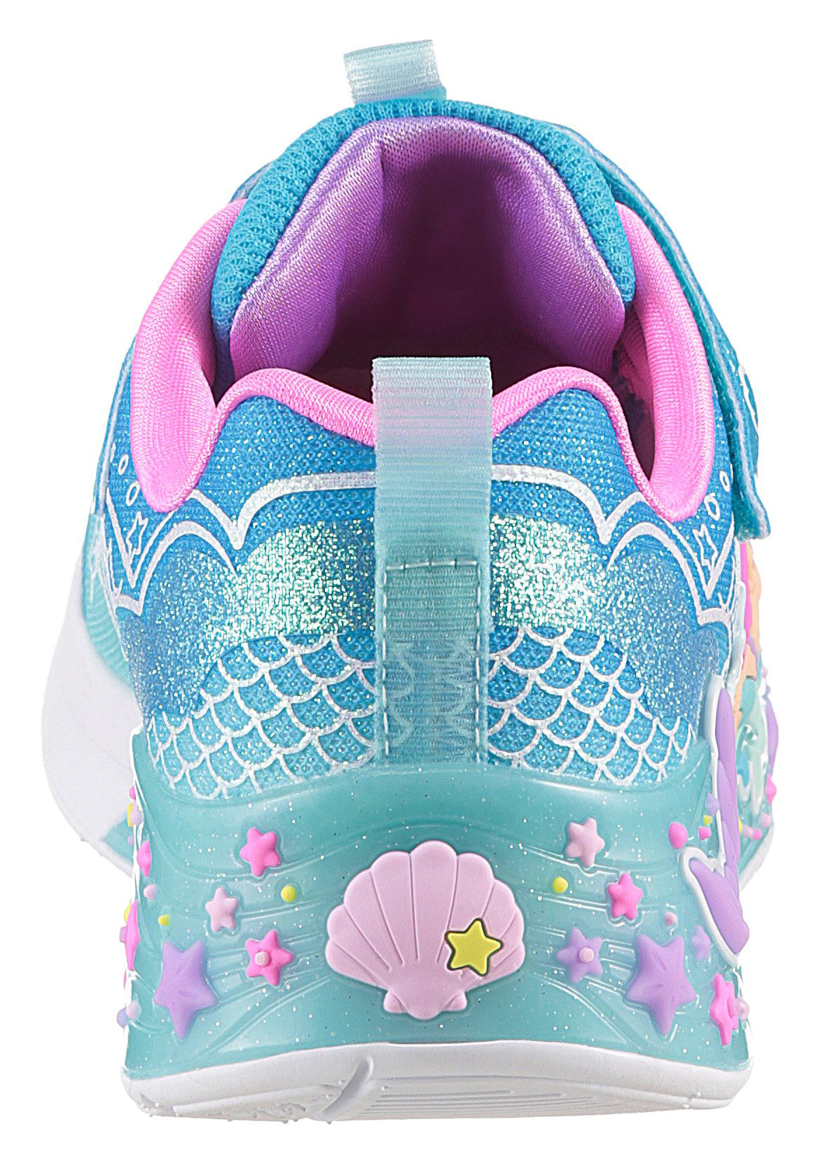 Skechers MERMAID DREAMS LIGHTS Sneaker Blink,-Klettschuh mit Applikation, Größenschablone zum Download