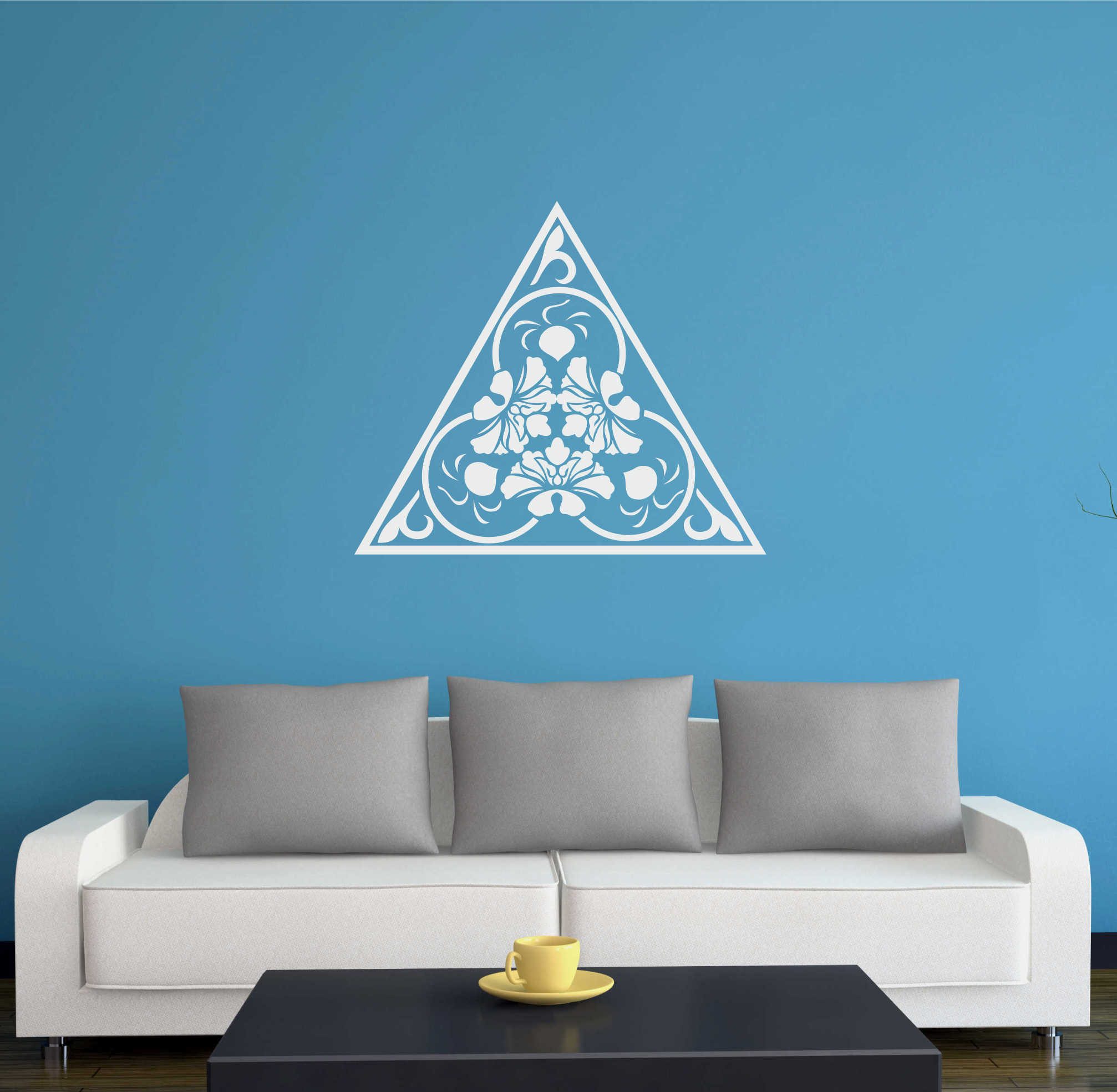 INDIGOS UG Wandtattoo Wandtattoo - Wandaufkleber - w268 Blume Ornament Pflanze