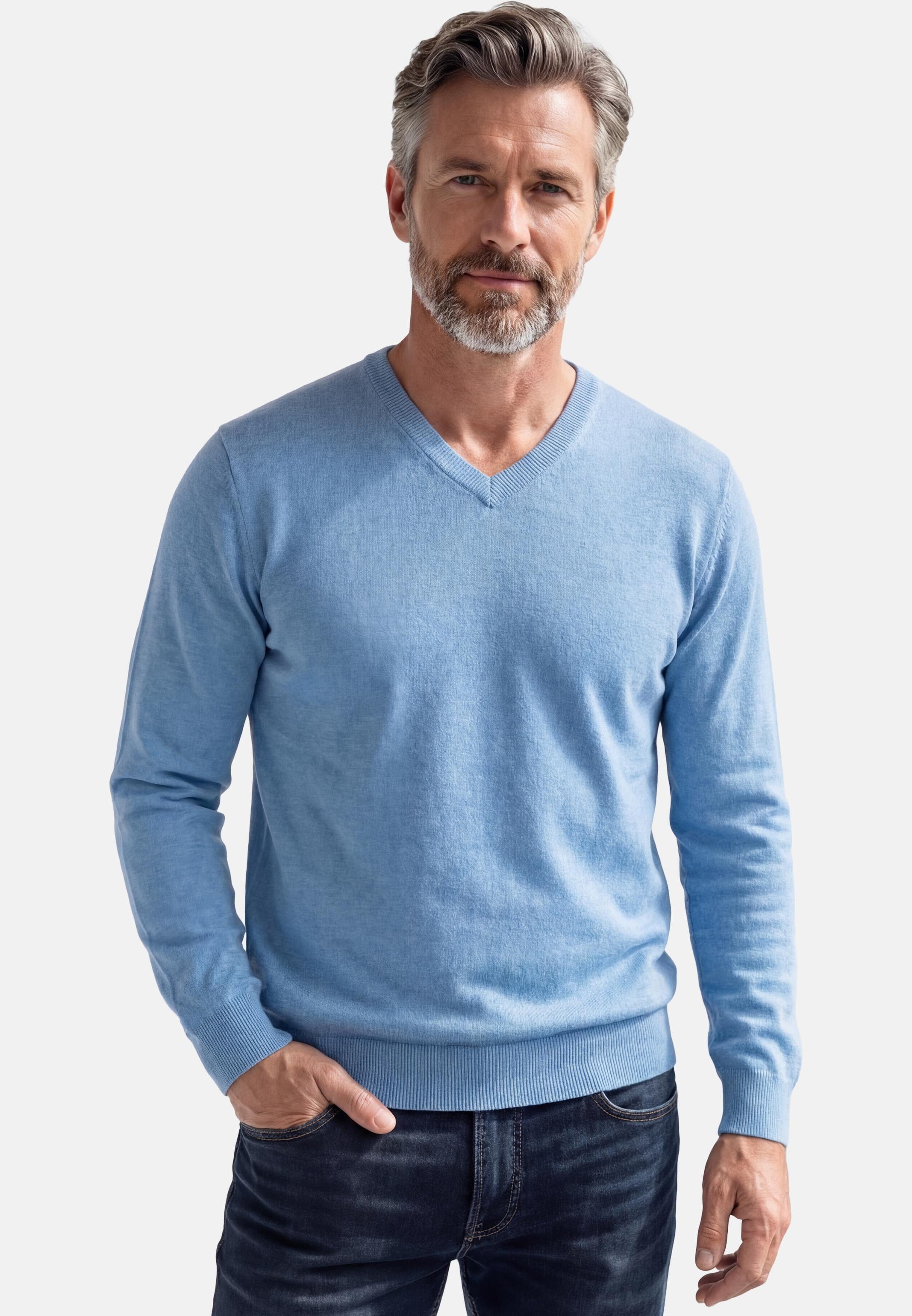 V-Ausschnitt-Pullover Basic