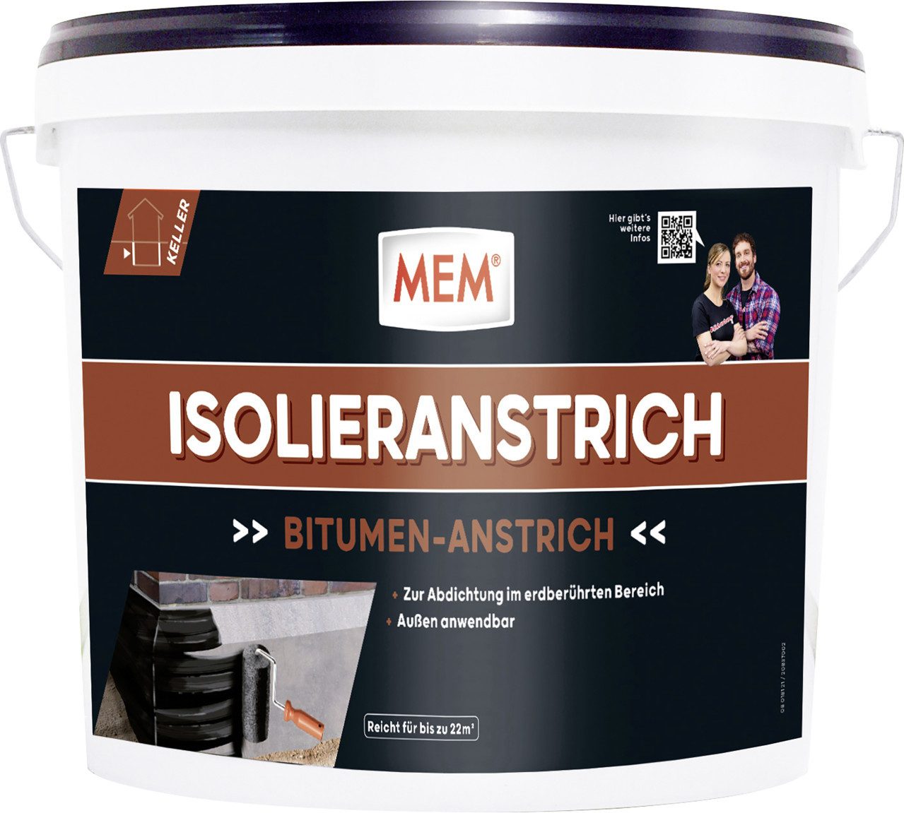 MEM Bauchemie Duschdichtung MEM Bitumen Isolieranstrich 10 l