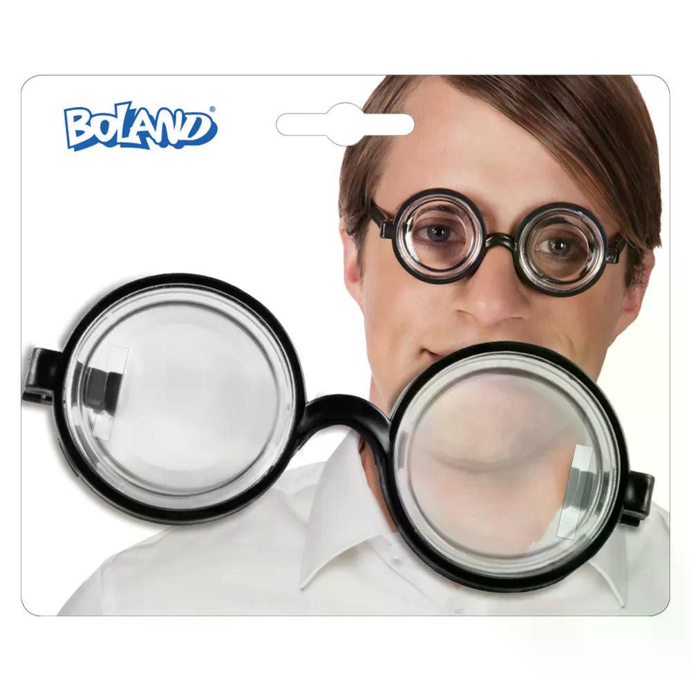 Boland Kostüm Partybrille Nerd runde Brille mit Gläsern für Karneval Fasching Party, Perfektes Accessoire für witzige Nerd-Kostüme