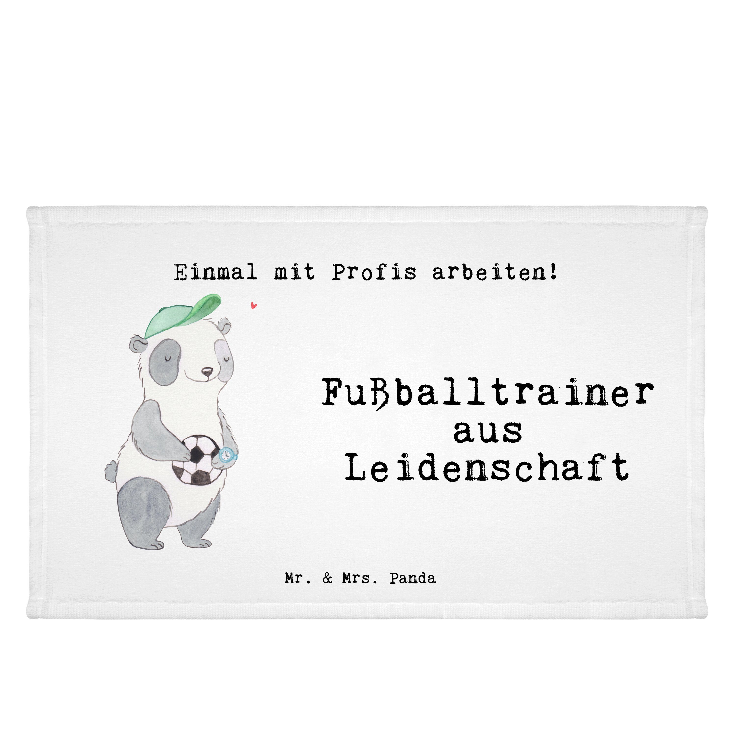 Mr. & - Handtuch Panda Mrs. (1-St) Verein Fußballtrainer - Fu, aus Leidenschaft Geschenk, Weiß Fußball