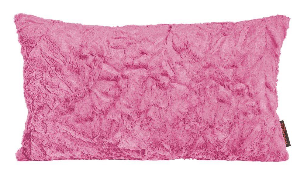 Magma Heimtex Fellkissen Kissen Kuschelkissen Dekokissen Fluffy pink 30x50cm, mit Füllung,pflegeleicht,30 x 50 cm