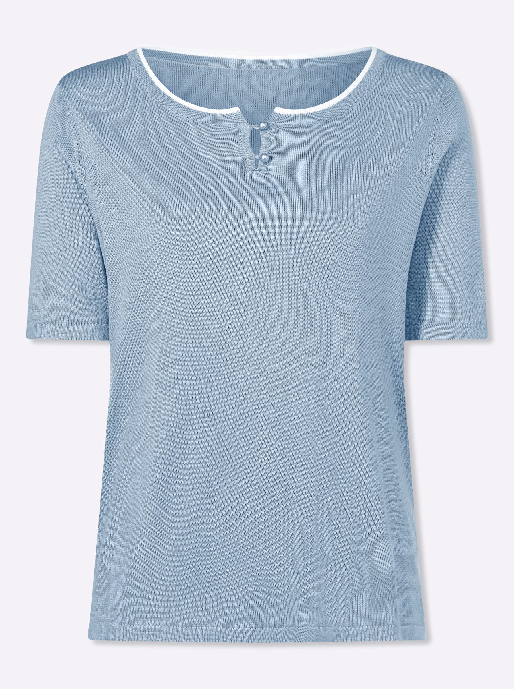 Strickpullover Kurzarm-Pullover Kurzarm Jersey