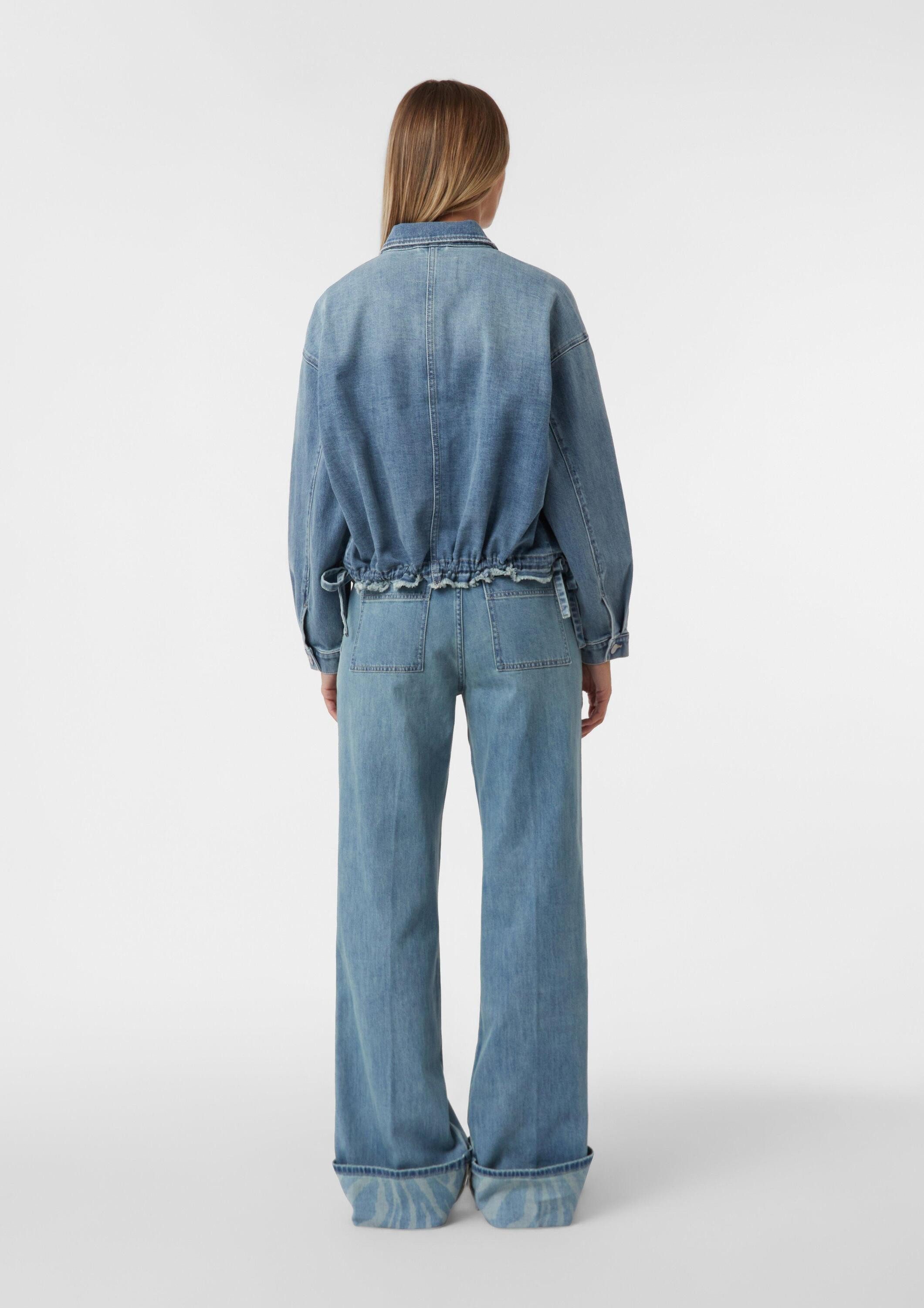 comma Funktionsjacke Indoor-Jacke Lässige Denimjacke mit Pattentaschen