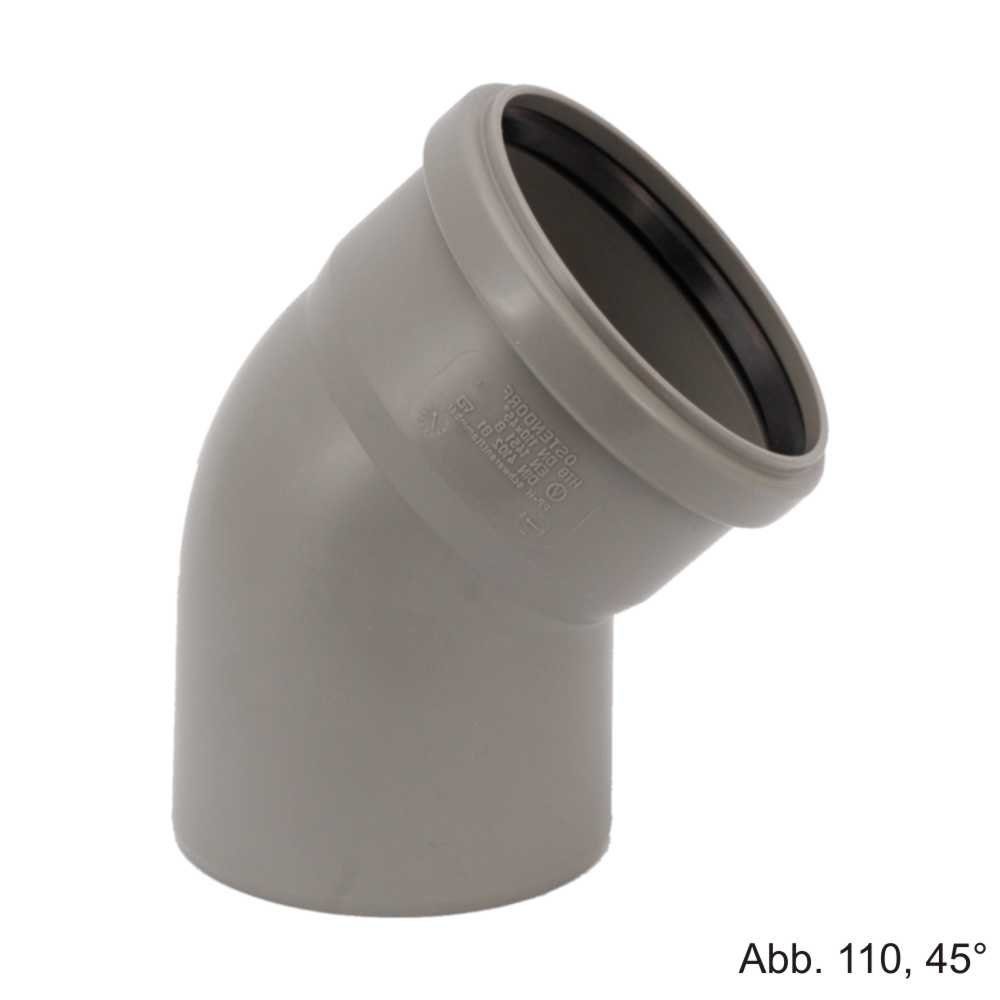 Ostendorf Kunststoffe Wasserrohr HT-Bogen DN 110 - 45°