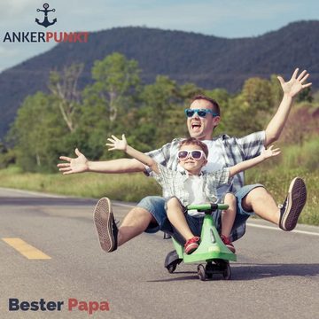 Ankerpunkt Schlüsselanhänger Bester Papa Vatertag Geschenk (Vatertagsgeschenk für Papa von Sohn Tochter Vatertag Geschenke Vater, Geschenke für Papa Geburtstag, du wirst Papa Geschenk), Papa Geschenk dunkelbraun - Made in Germany