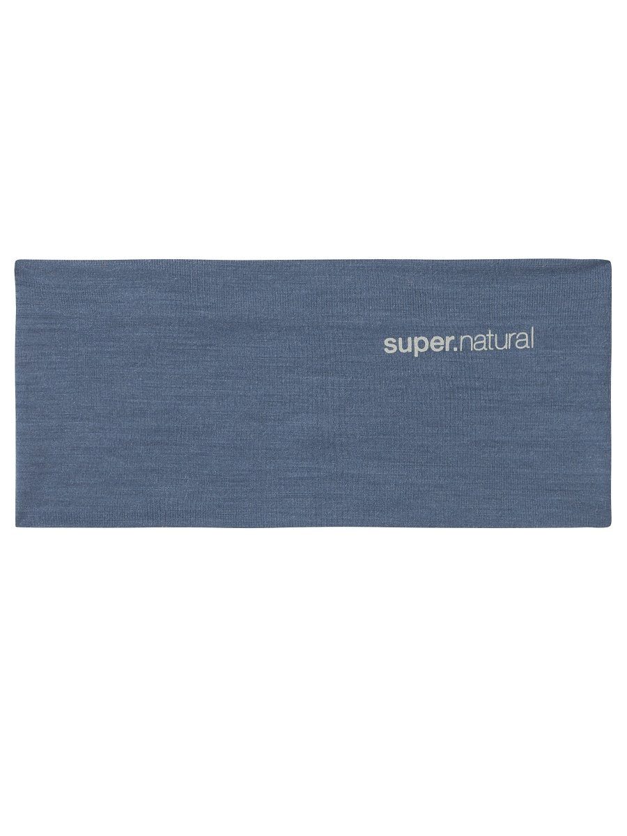 Stirnband SUPER.NATURAL Merino Merino-Materialmix HEADBAND Night Shadow WANDERLUST wärmender Stirnband Blue