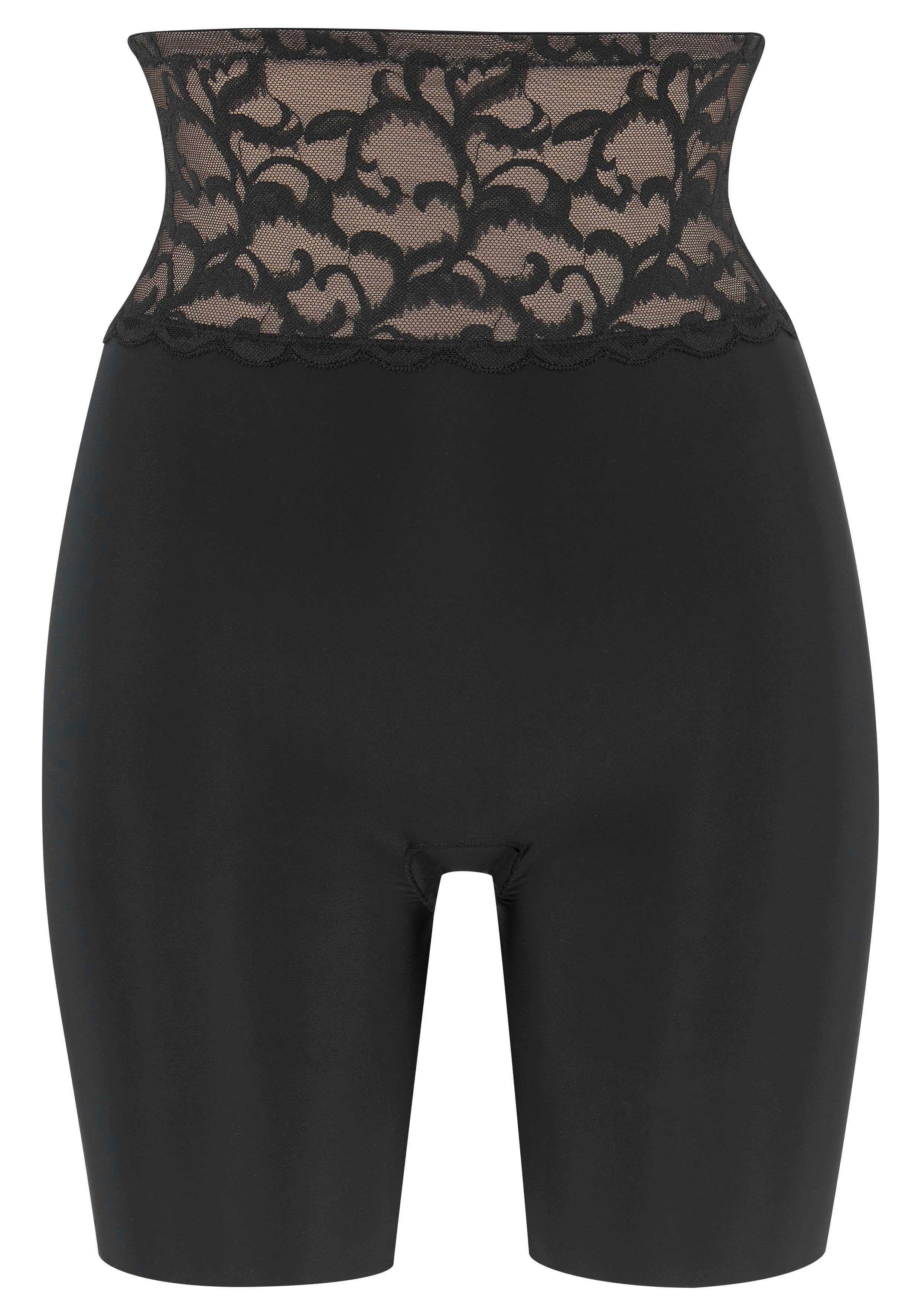 LASCANA Shapingpants Seamless Long Panty mit femininen Spitzenbund, Radlerhose – Bild 2 von 4