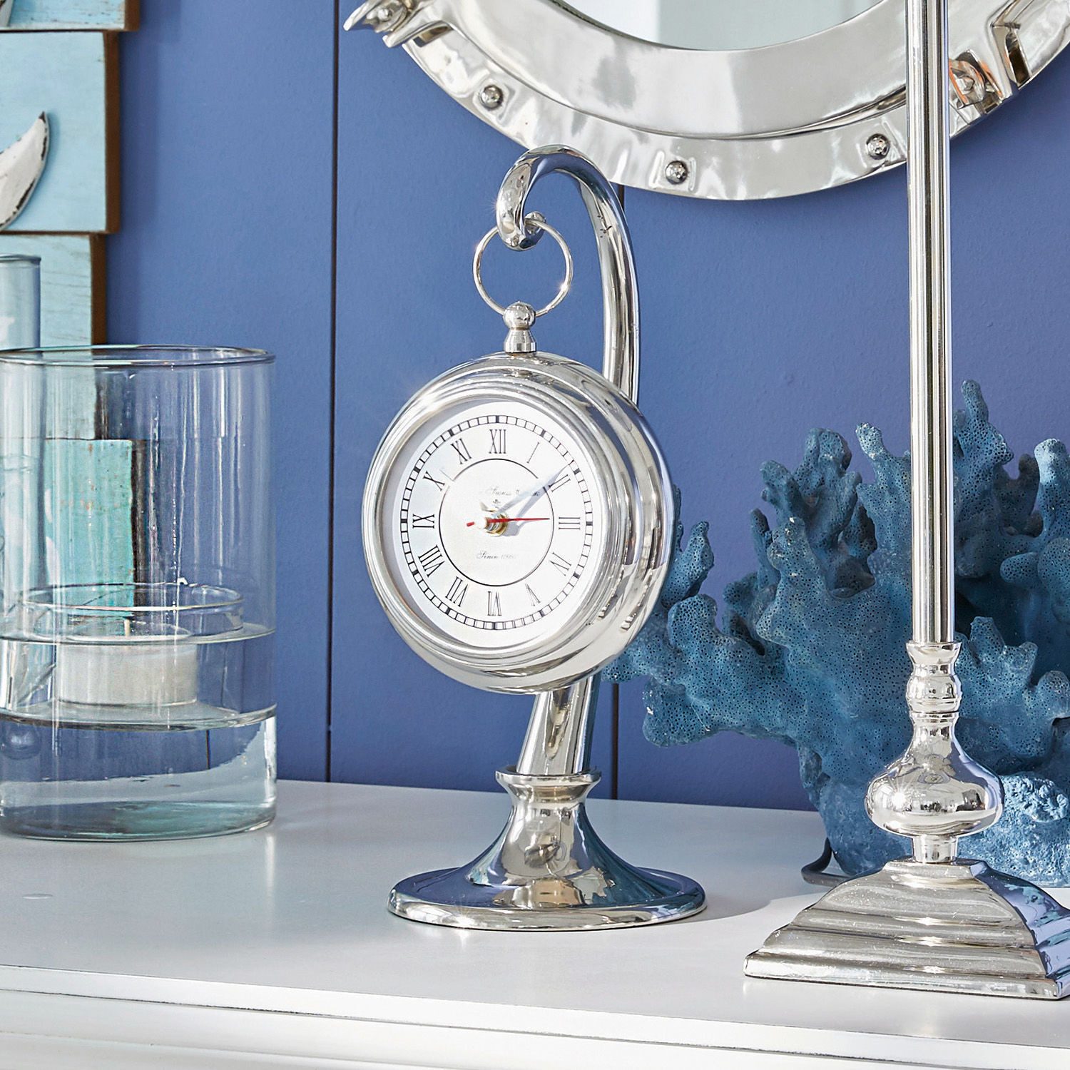 Mirabeau Wanduhr Uhr Barbe silber