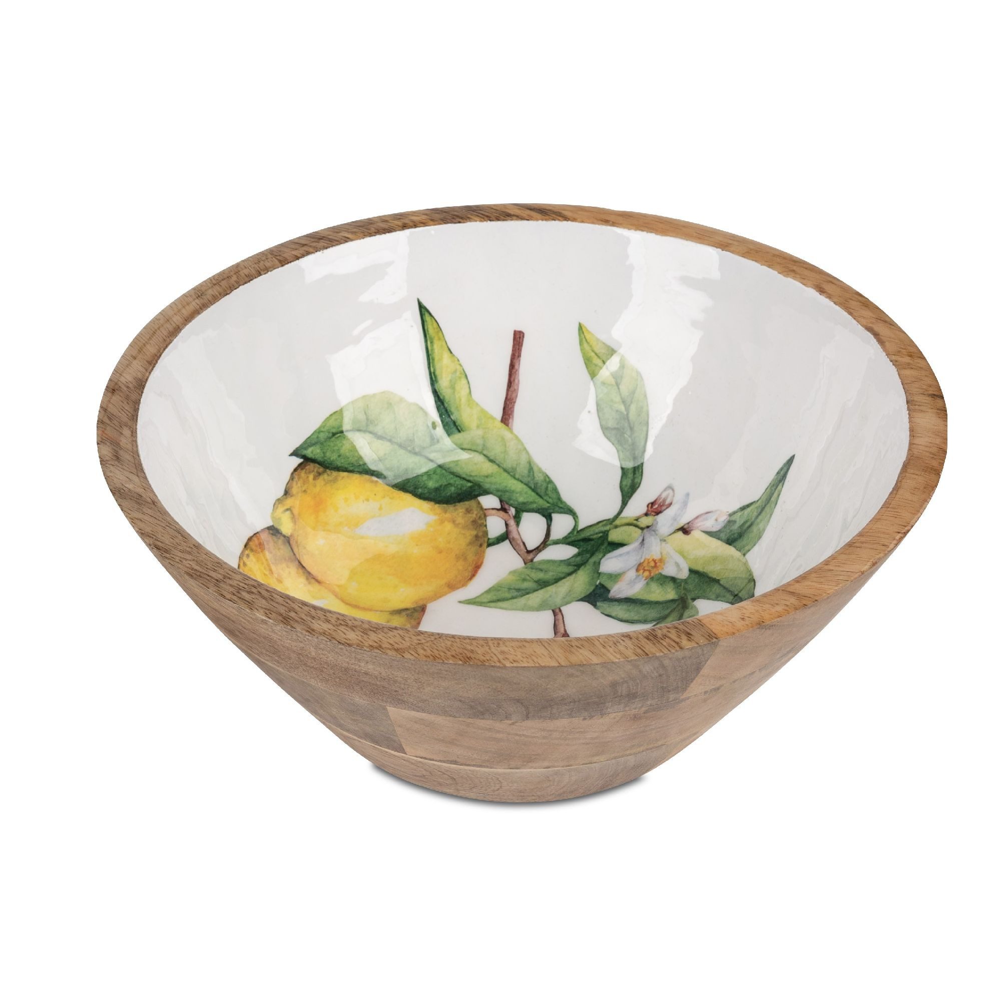 formano Servierschale Zitronen, Mangoholz, Lebensmittelecht, Natur, Zitronen, H: 10.5cm