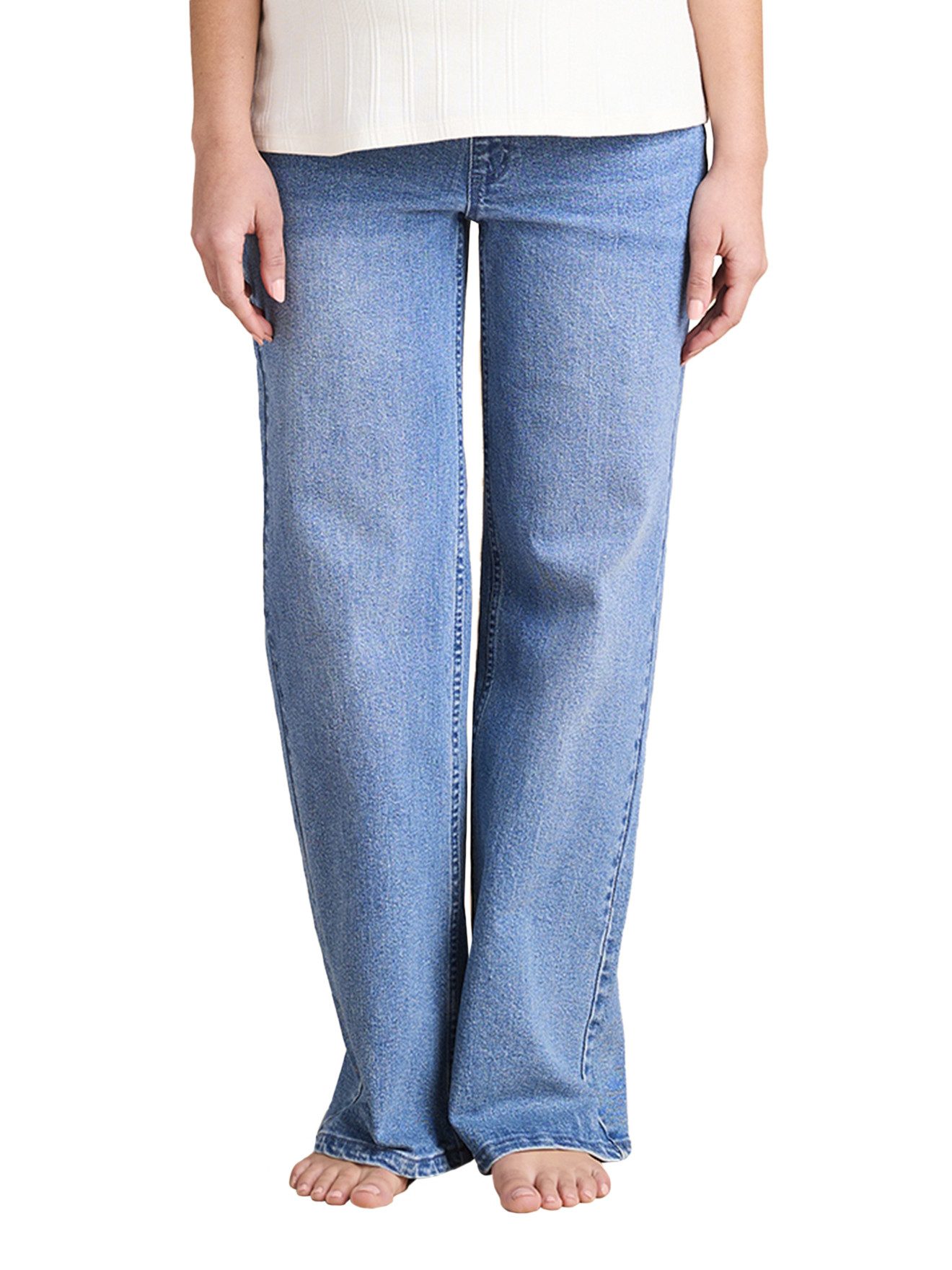 7/8-Caprijeans Weite Umstandsjeans mit Seamless-Einsatz