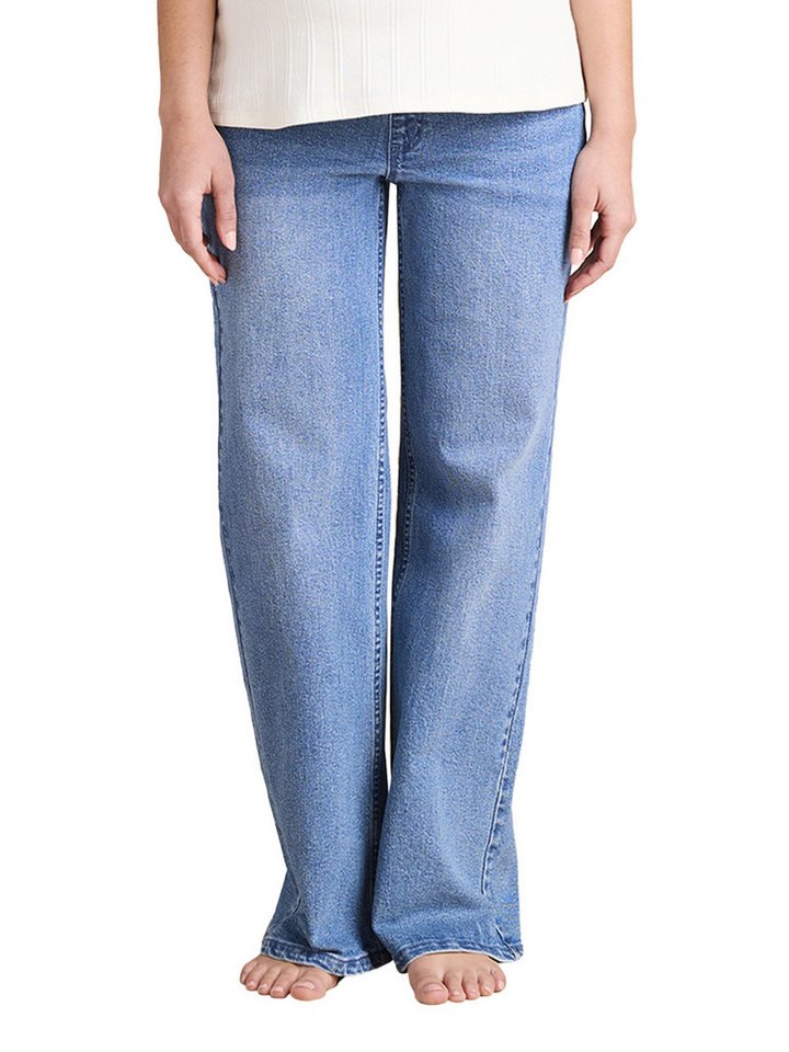 Envie de Fraise Umstandsjeans Weite Umstandsjeans mit Recycling-Baumwolle Bundweite verstellbar, Seamless-Einsatz