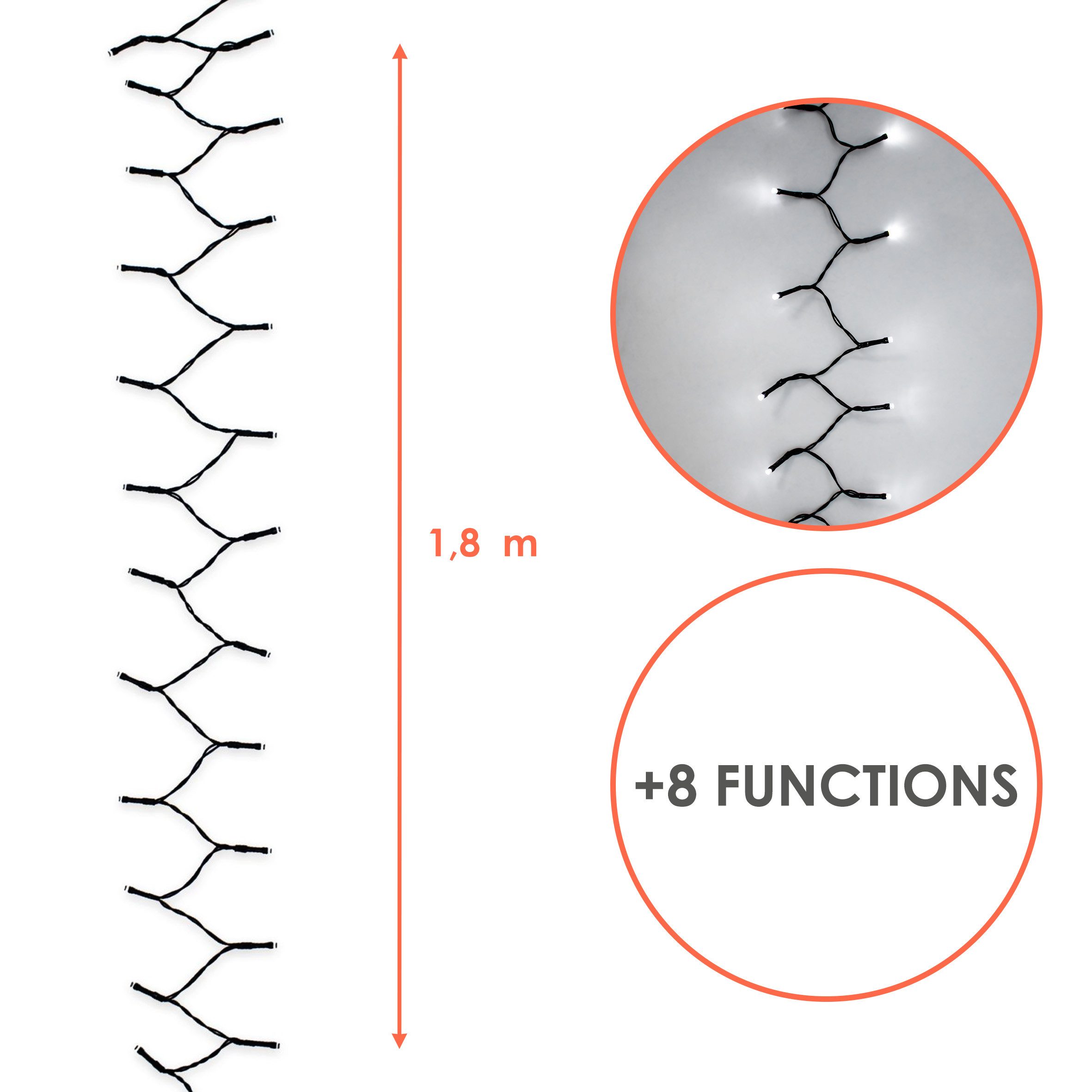 Spetebo LED-Lichterkette Außen Lichterkette kalt weiß mit Timer 24 LED, Gar günstig online kaufen