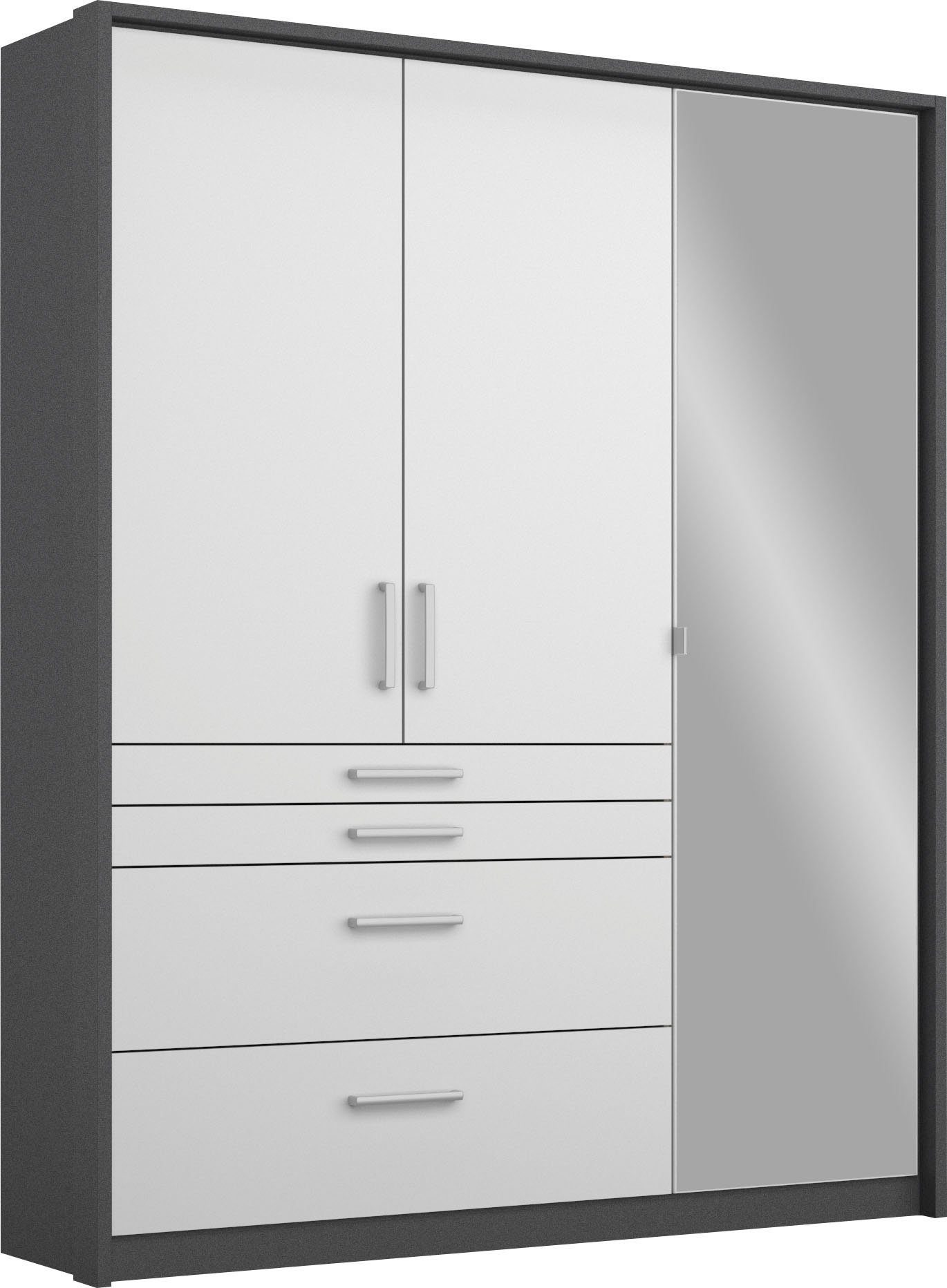 rauch Drehtürenschrank Kleiderschrank Schrank Garderobe Garderobenschrank Topseller HOMBURG inkl. Passepartout, oberer Schubkasten mit Einteilung MADE IN GERMANY