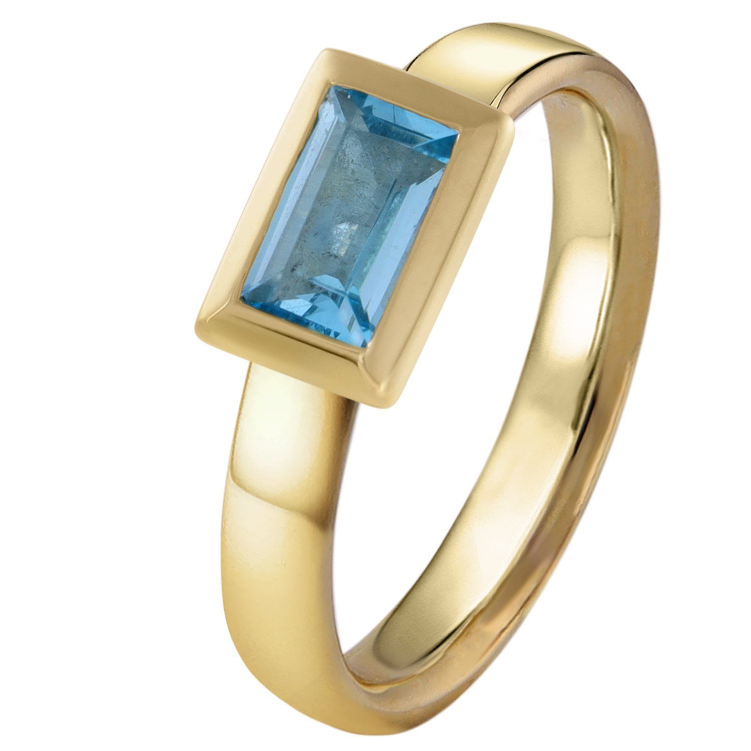 Acalee Goldring Topas Gold 333 / 8K Topas Swiss Blau