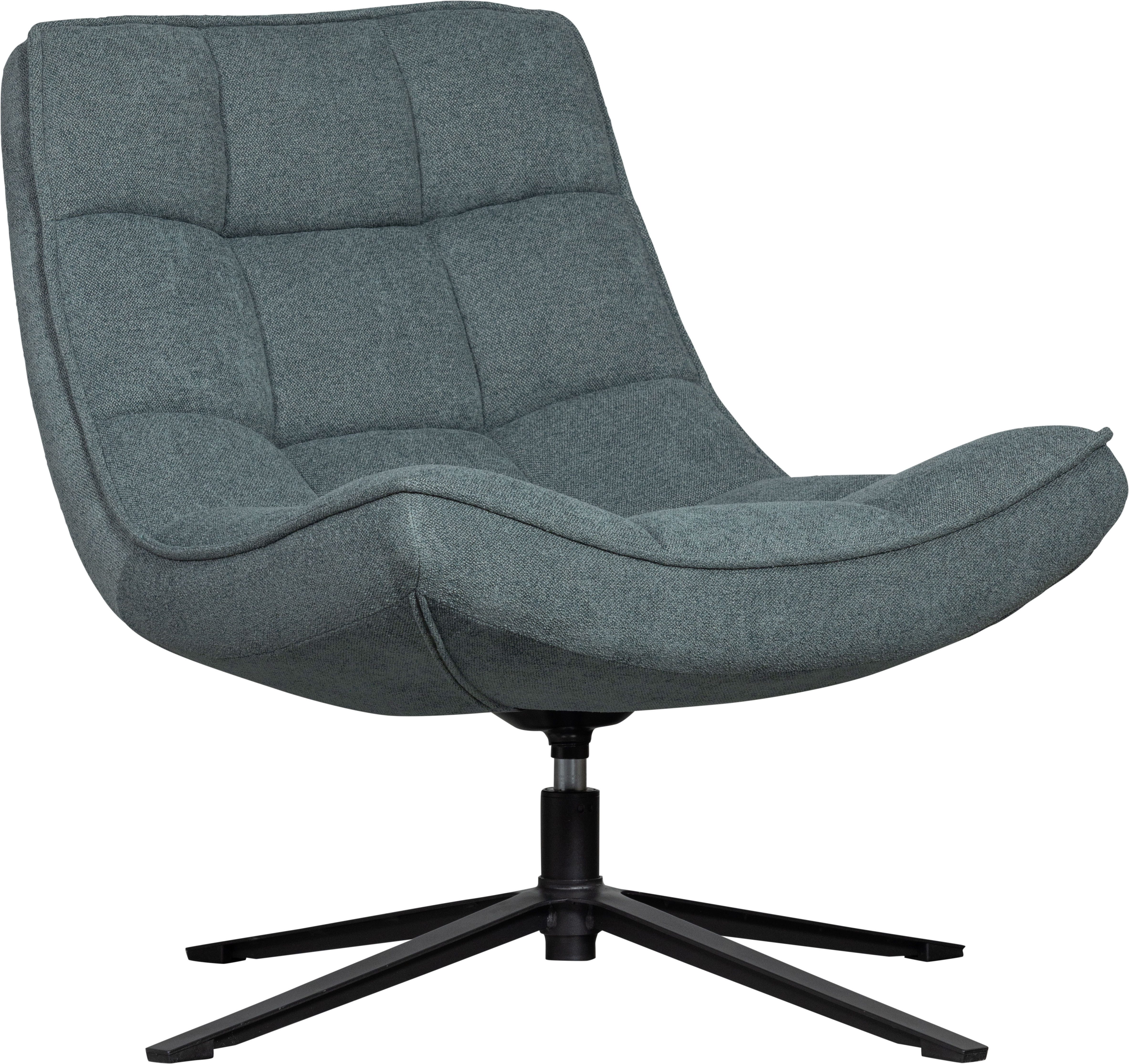 WOOOD Drehsessel Maudi gewobener-Bezug mit metall Drehgestell H 84 x B 74 x T 86 cm, Tragkraft 100 kg, Hohe Verschleißfestigkeit, pfleigleicht