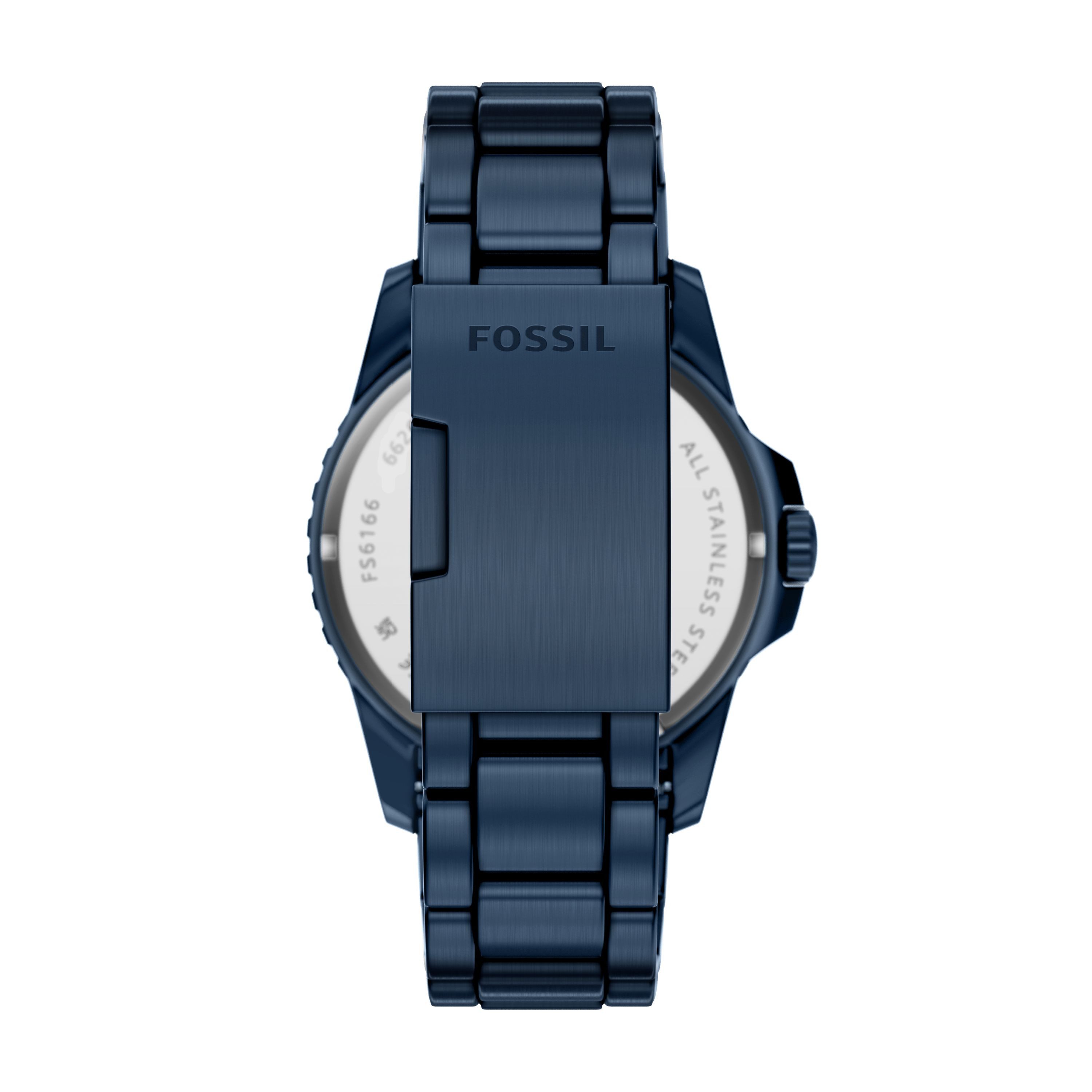 Fossil Quarzuhr Fossil Blue FS6166, Armbanduhr, Herrenuhr, Edelstahlarmband, analog, Tag