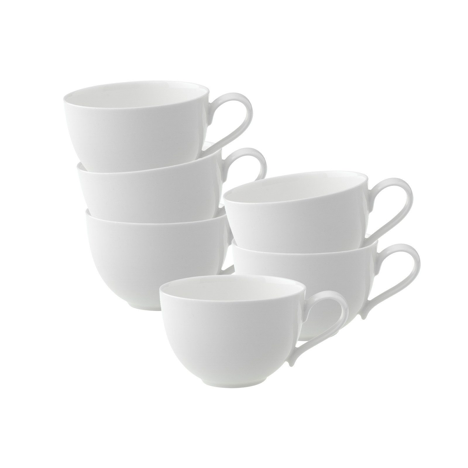 Villeroy & Boch Tasse New Cottage Basic Kaffeetassen 150 ml 6er Set, 6-tlg., Porzellan