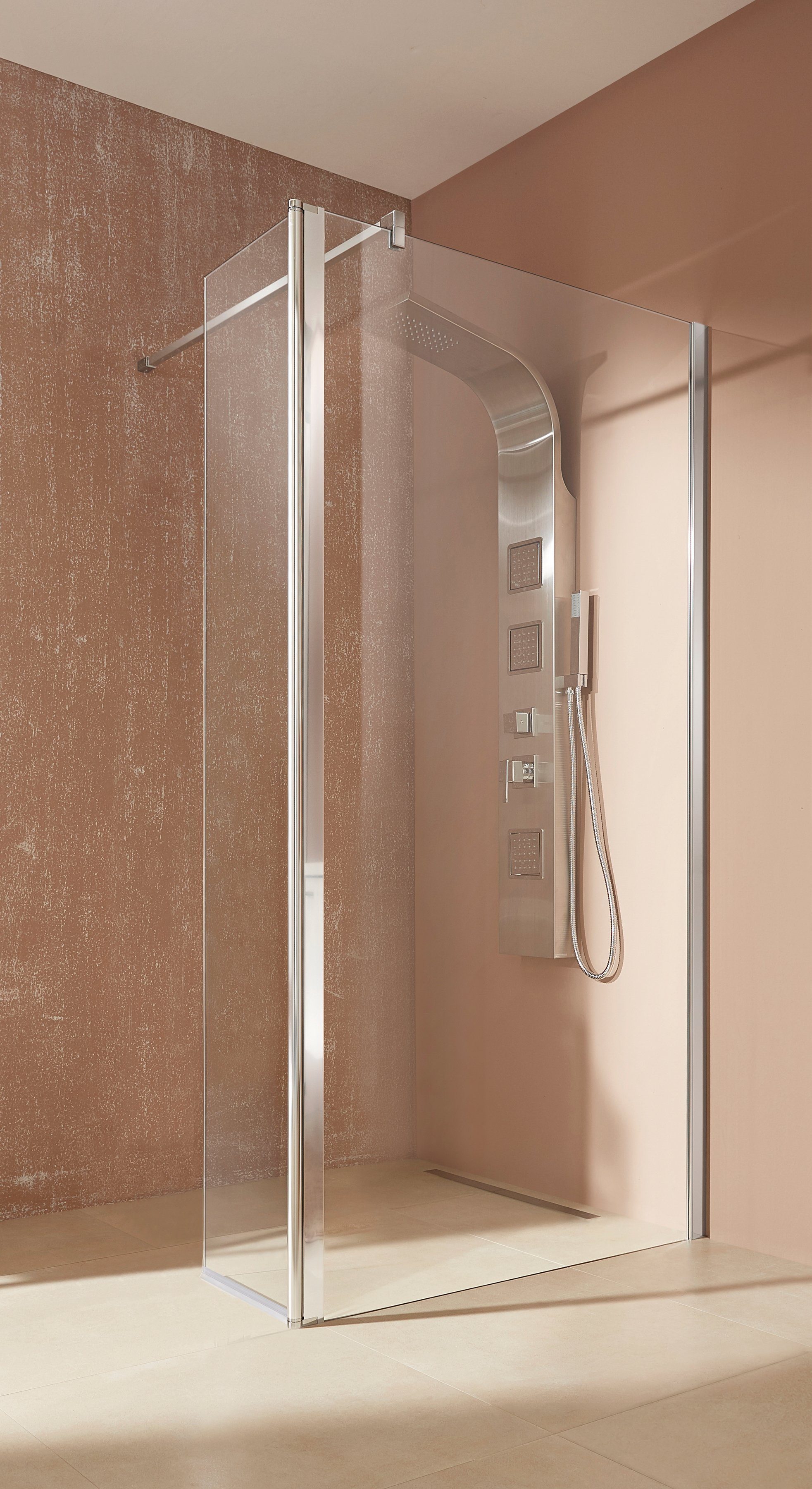 welltime Walk-in-Dusche Mailand, Einscheibensicherheitsglas, in 3 günstig online kaufen