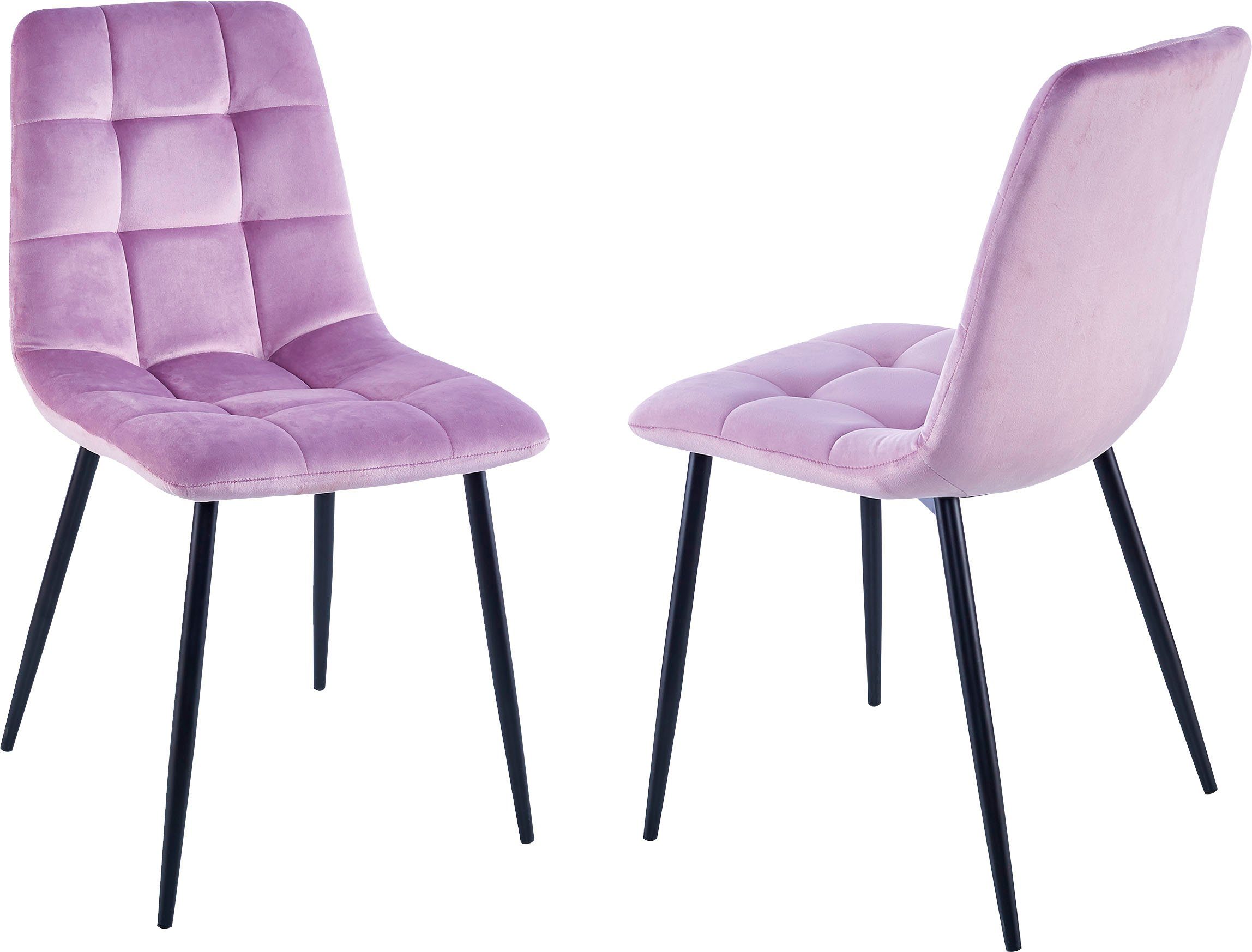 Home affaire Esszimmerstuhl Parma (Set, 2 St), Bezug in Samtstoff, Küchenst günstig online kaufen