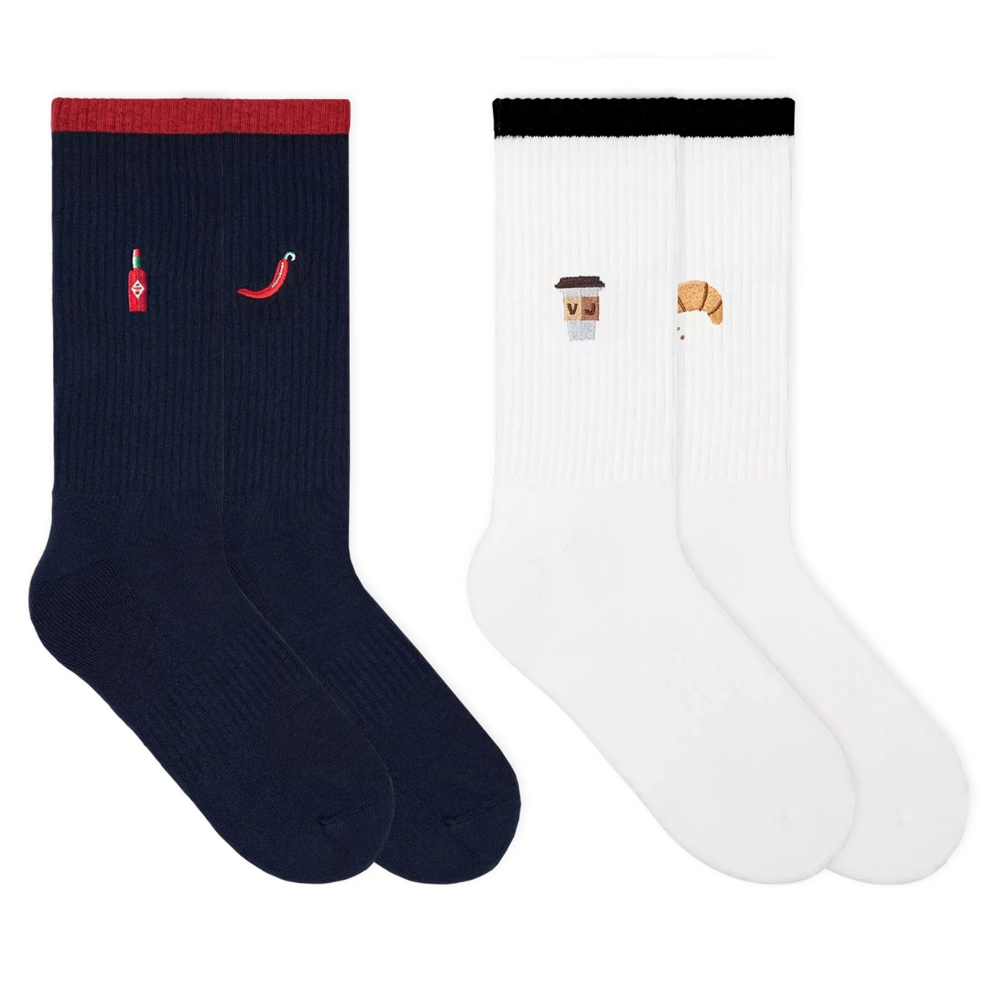von Jungfeld Tennissocken Mix & Match Tennis Носки-Set Baumwoll-Mischung (2-Paar, 2er-Pack)