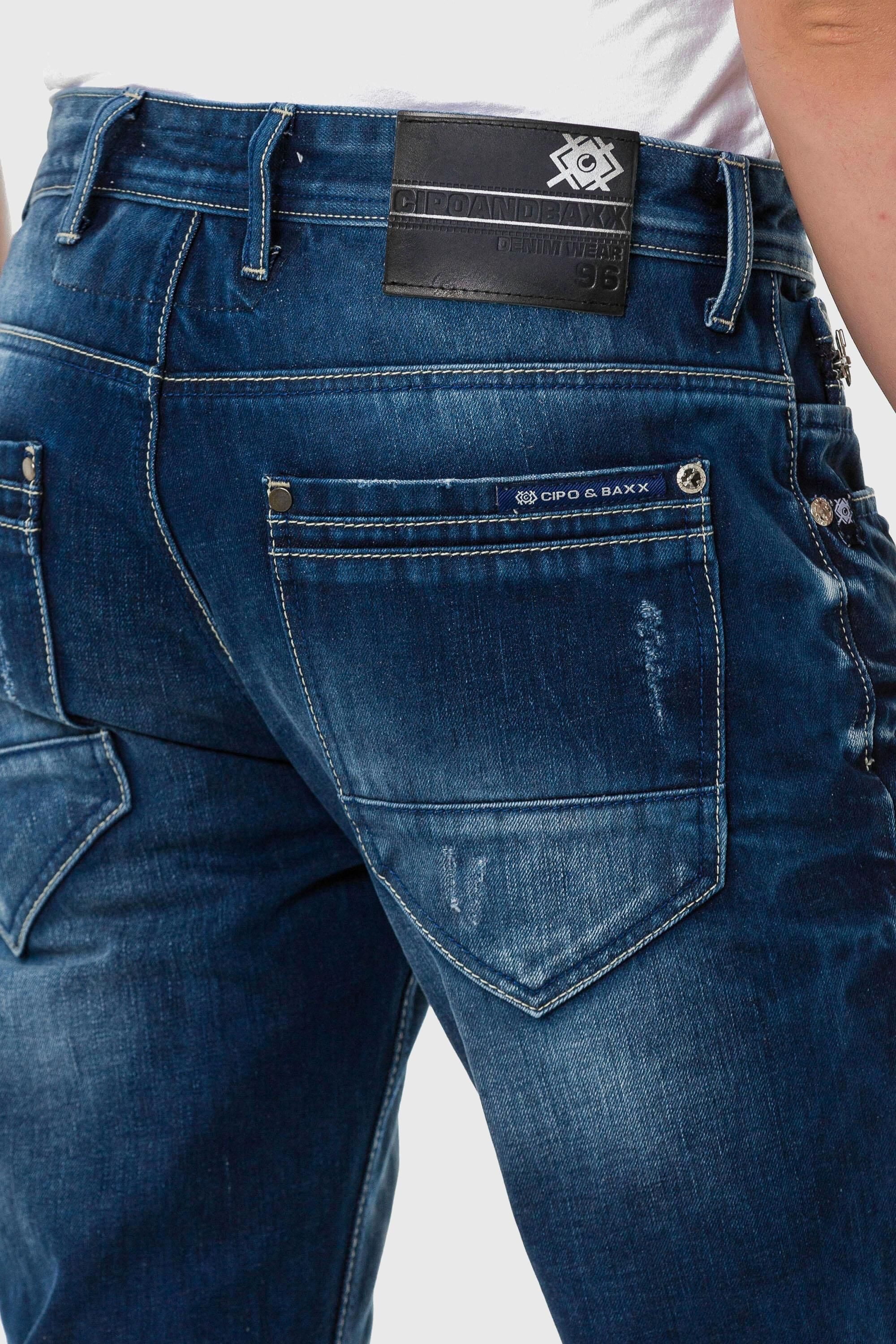 Cipo & Baxx 5-Pocket-Jeans Jeans im Used-Look