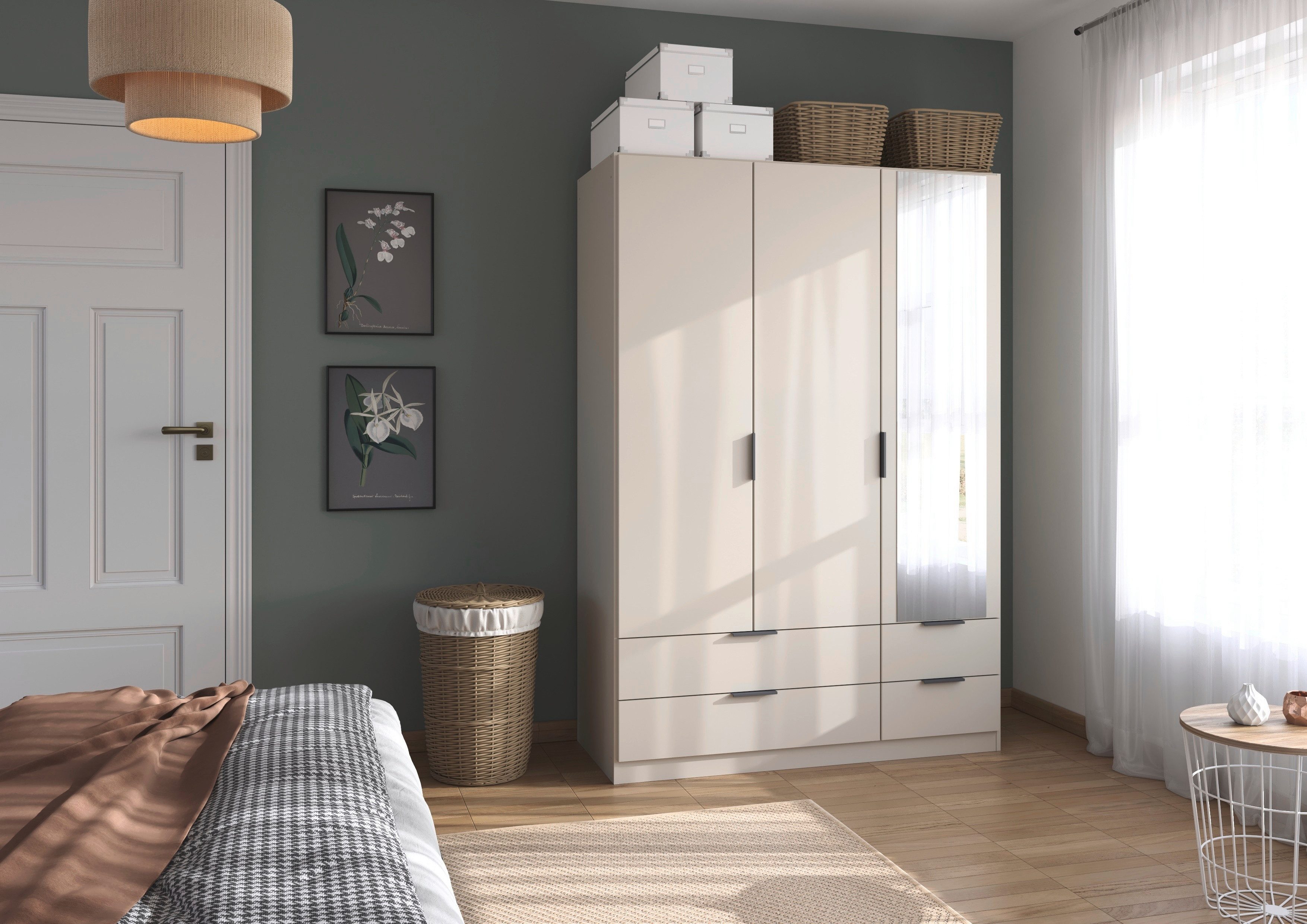 rauch Kleiderschrank Drehtürenschrank Schrank Garderobe Ankleide Schlafzimmer LAGOA (3 verschiedene Ausstattungen BASIC/CLASSIC/PREMIUM (inkl. SOFT-CLOSE) geräu – Bild 2 von 5