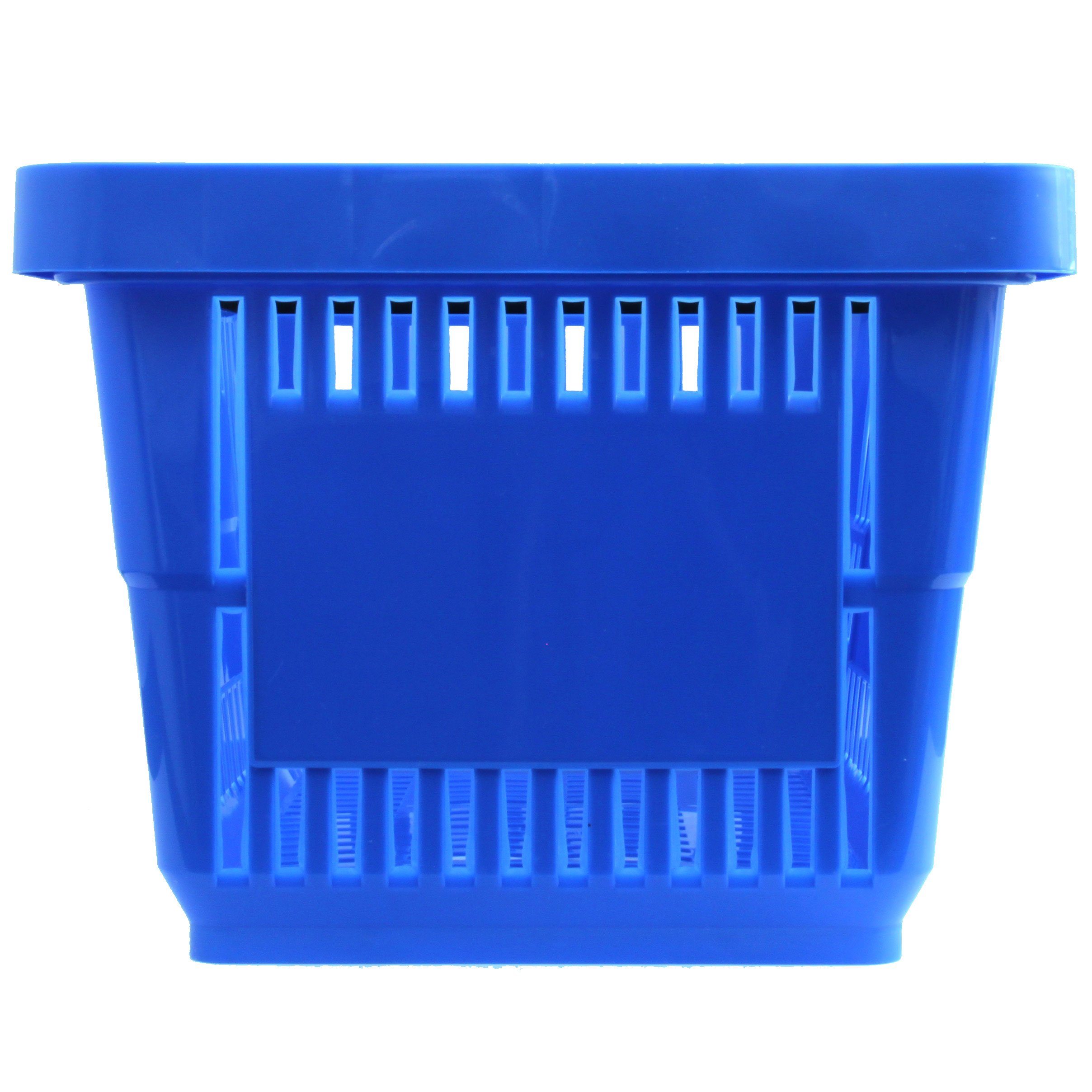 GERSO Einkaufskorb Einkaufskorb aus Kunststoff Plastik mit Henkel 20 Liter 40cm stapelbar, 21 l