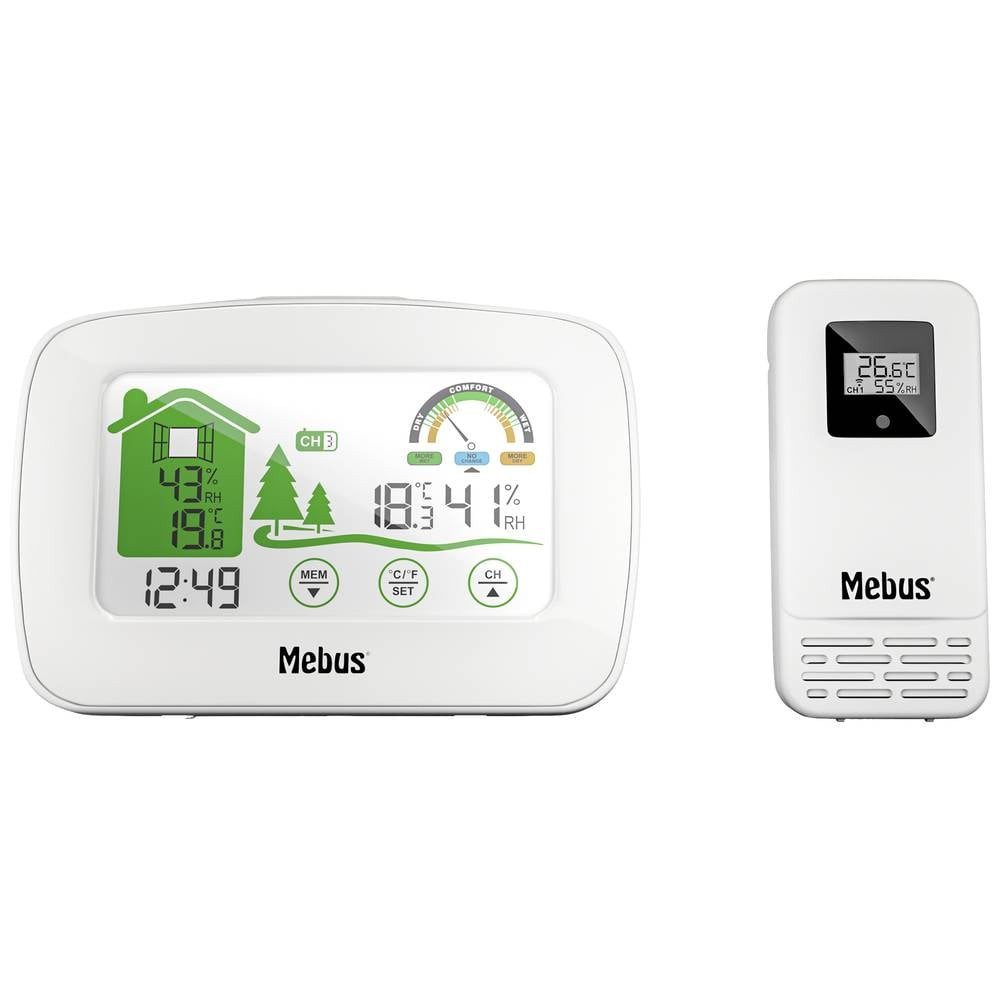 Mebus Funk-Wetterstation 11038 Wetterstation (mit Touch-Screen-Display)