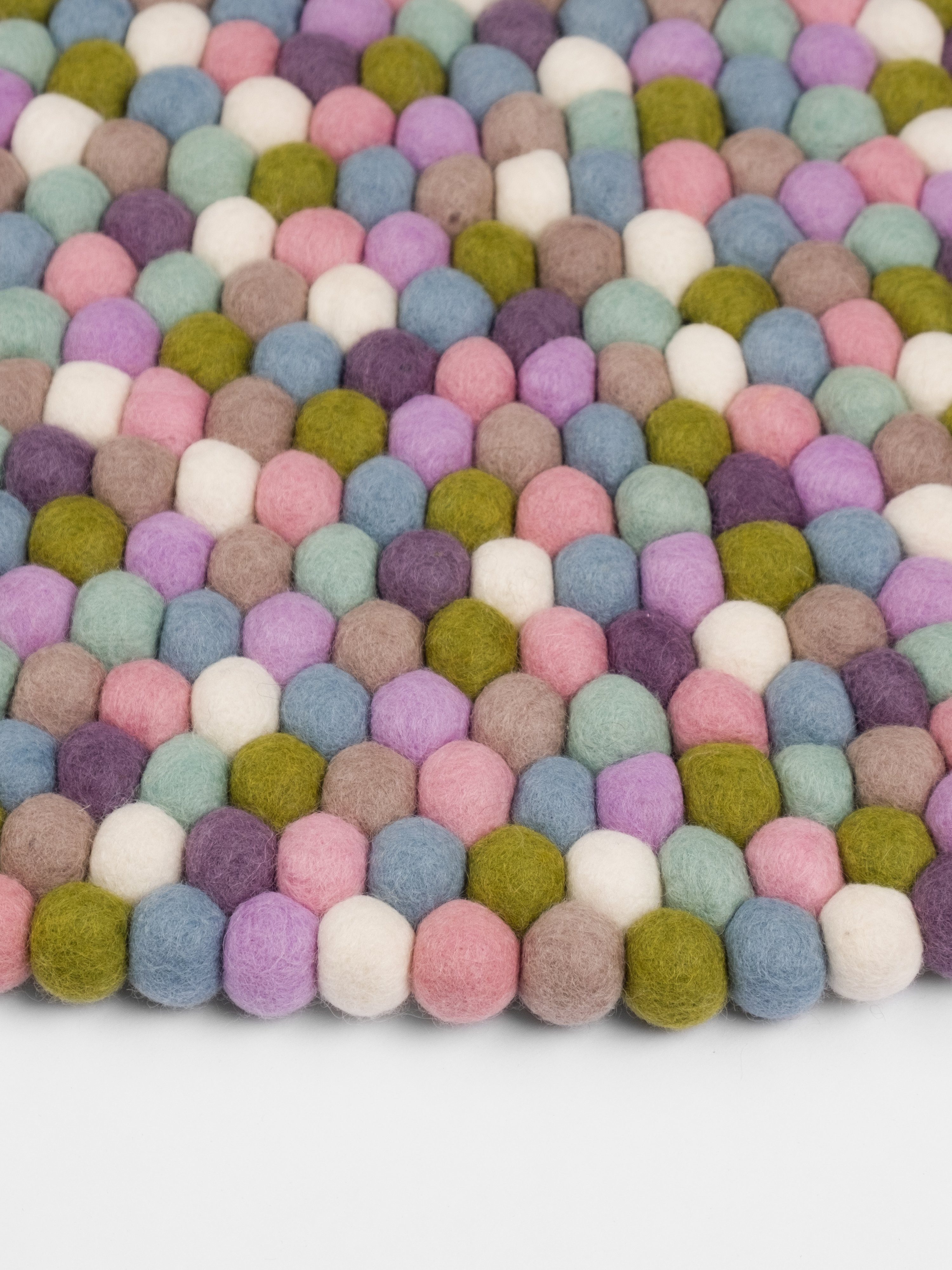 myfelt Wollteppich Greta Filzkugelteppich, 100% reine günstig online kaufen
