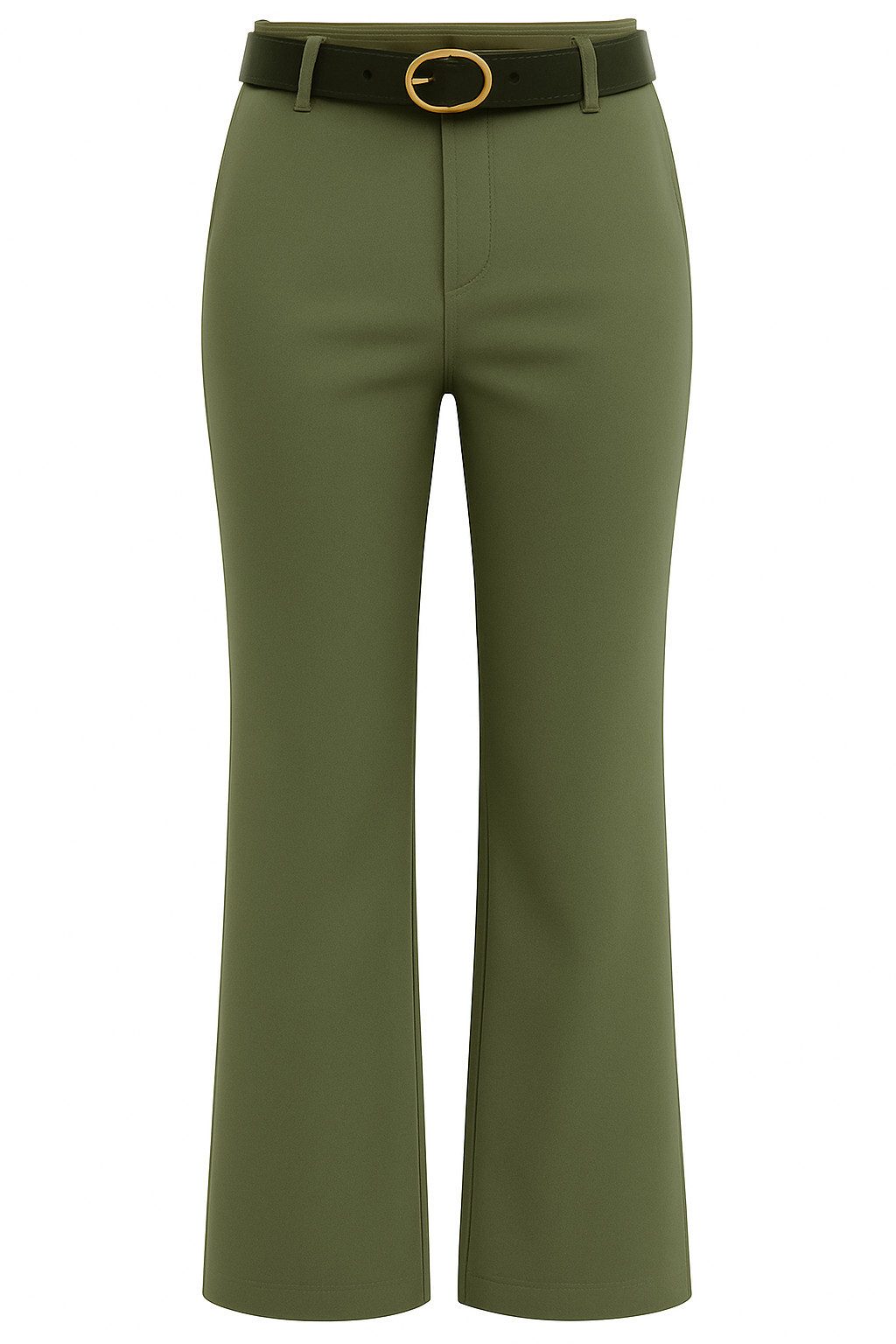 Mississhop Stretch-Hose Elegante Damenhose mit Gürtel und geradem Bein M.431