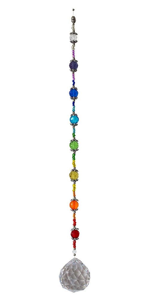 Saraswati Hängedekoration Suncatcher "Rainbow" Glas, Metall mit 40mm Bleikristall Kugel >30%PbO