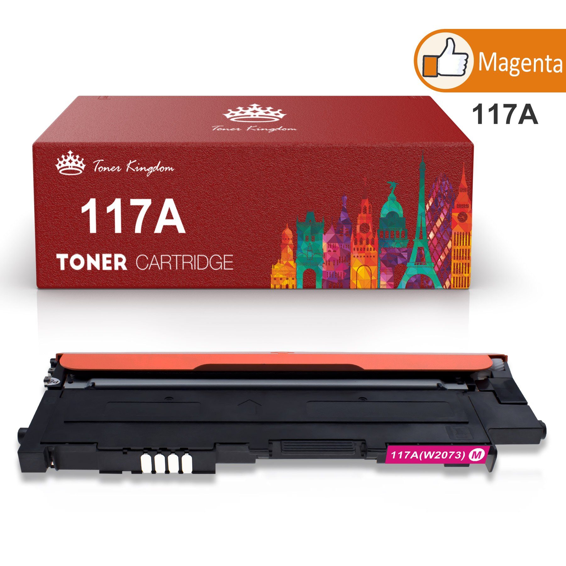 Toner Kingdom Tonerpatrone Mit Chip ersetzt für HP 117A W2070 A Color Laser 150a 179fwg