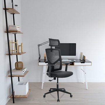 hjh OFFICE Drehstuhl Home Office Bürostuhl BRETON B Stoff/Netzstoff (1 St), Schreibtischstuhl ergonomisch