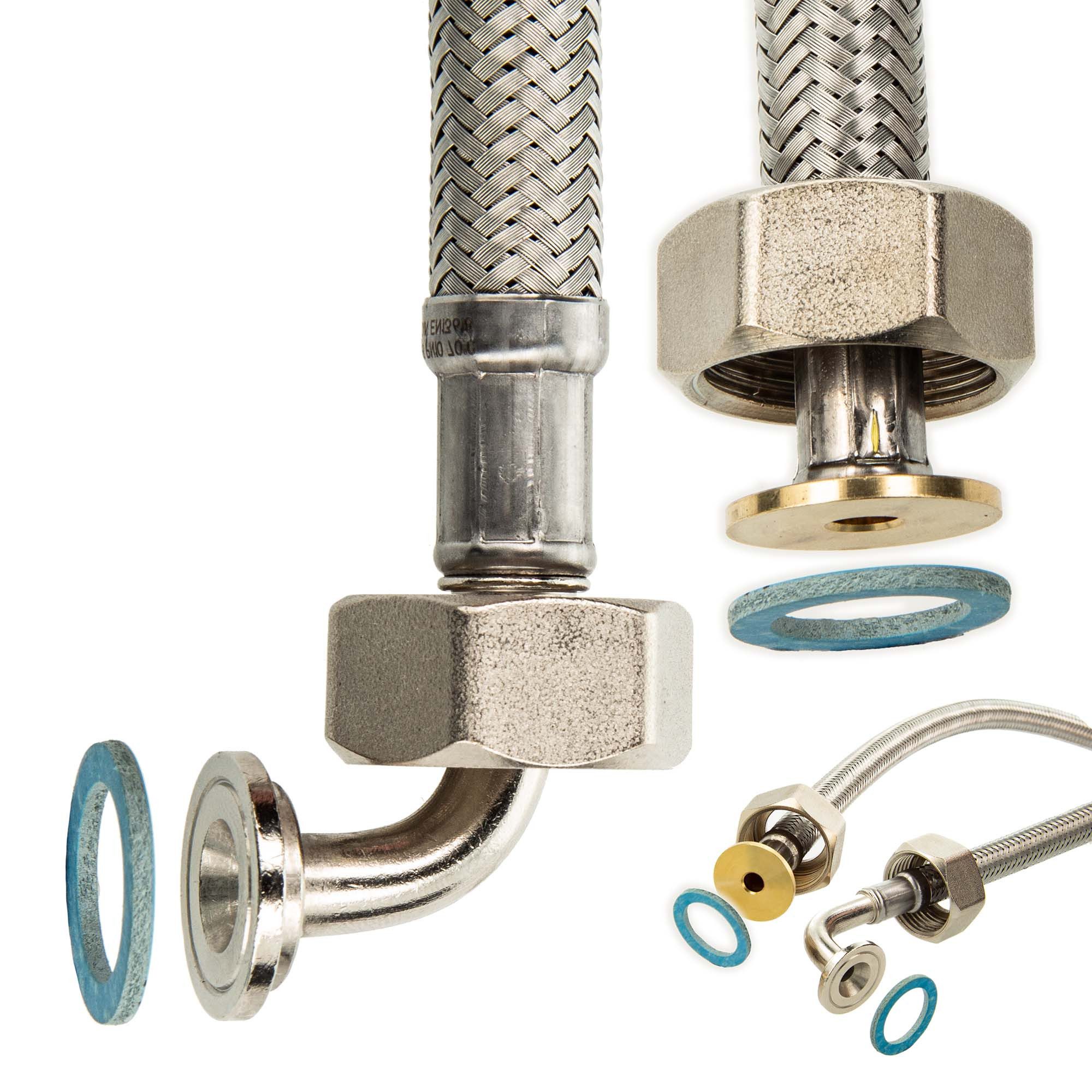 tecuro Flexschlauch Zulaufschlauch 3/4 Zoll DN 13 - für Spül- Waschmaschine