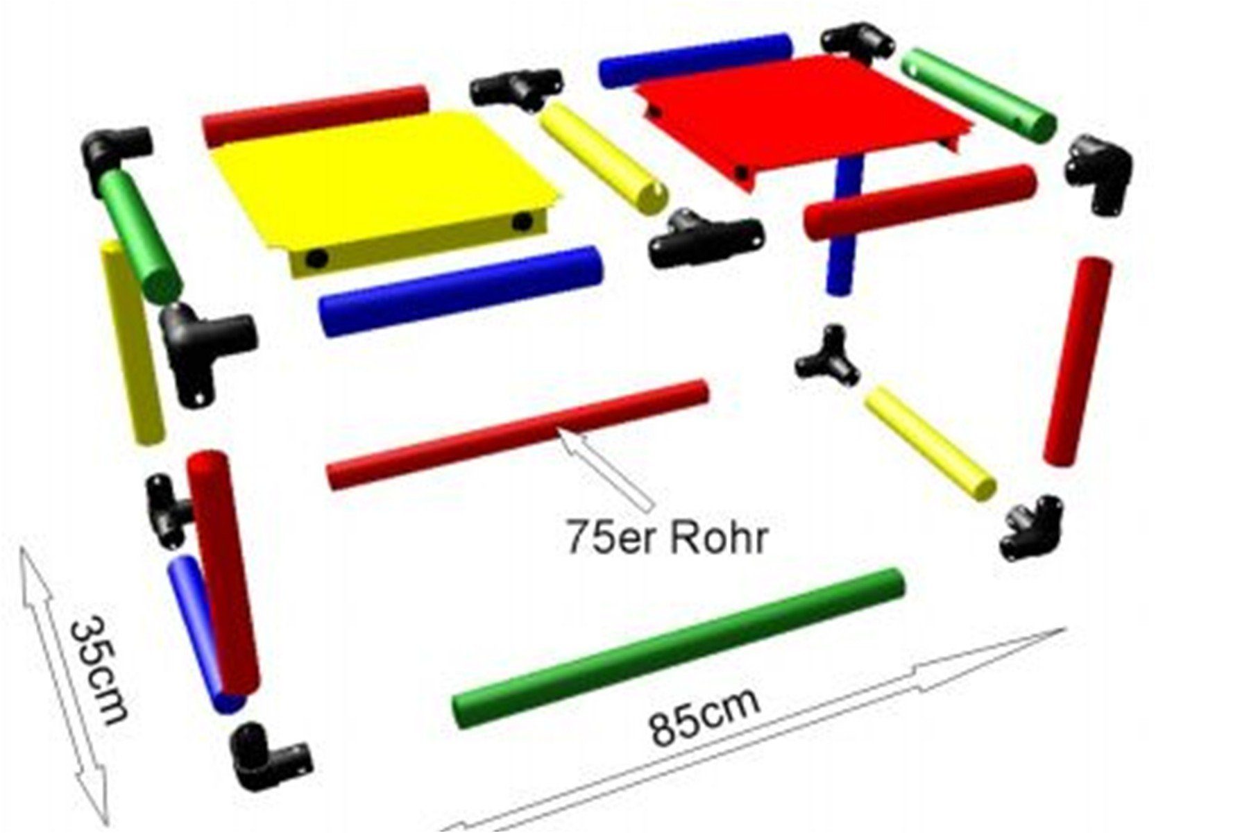move and stic Siegerpodest Gewinnertreppe Gewinnerstufe für alle Siegerehrungen und Sieger, kompletter Bausatz, umbaubar, erweiterbar, Made in Germany, bis 50kg pro Platziertem