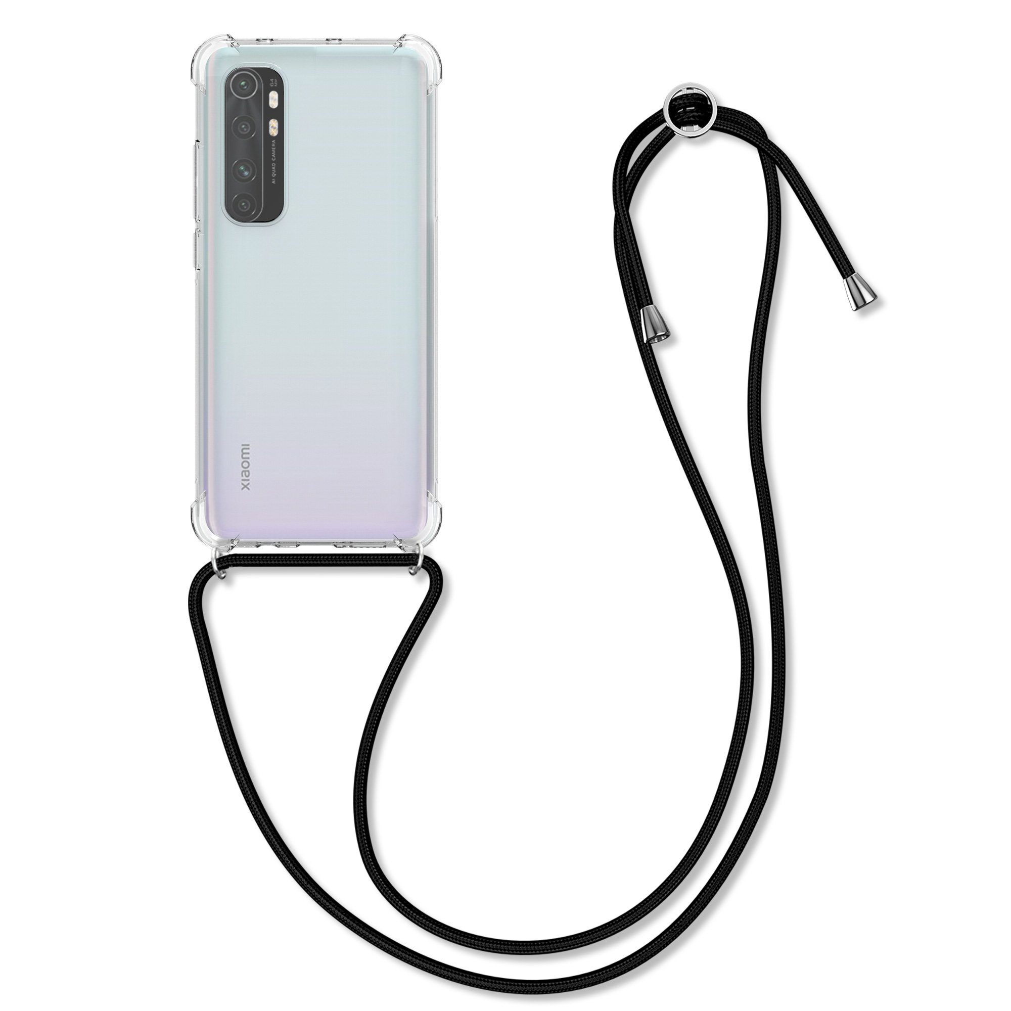 kwmobile Etui Necklace Case für Xiaomi Mi Note 10 Lite, Hülle Silikon mit Handykette - Band Handyhülle