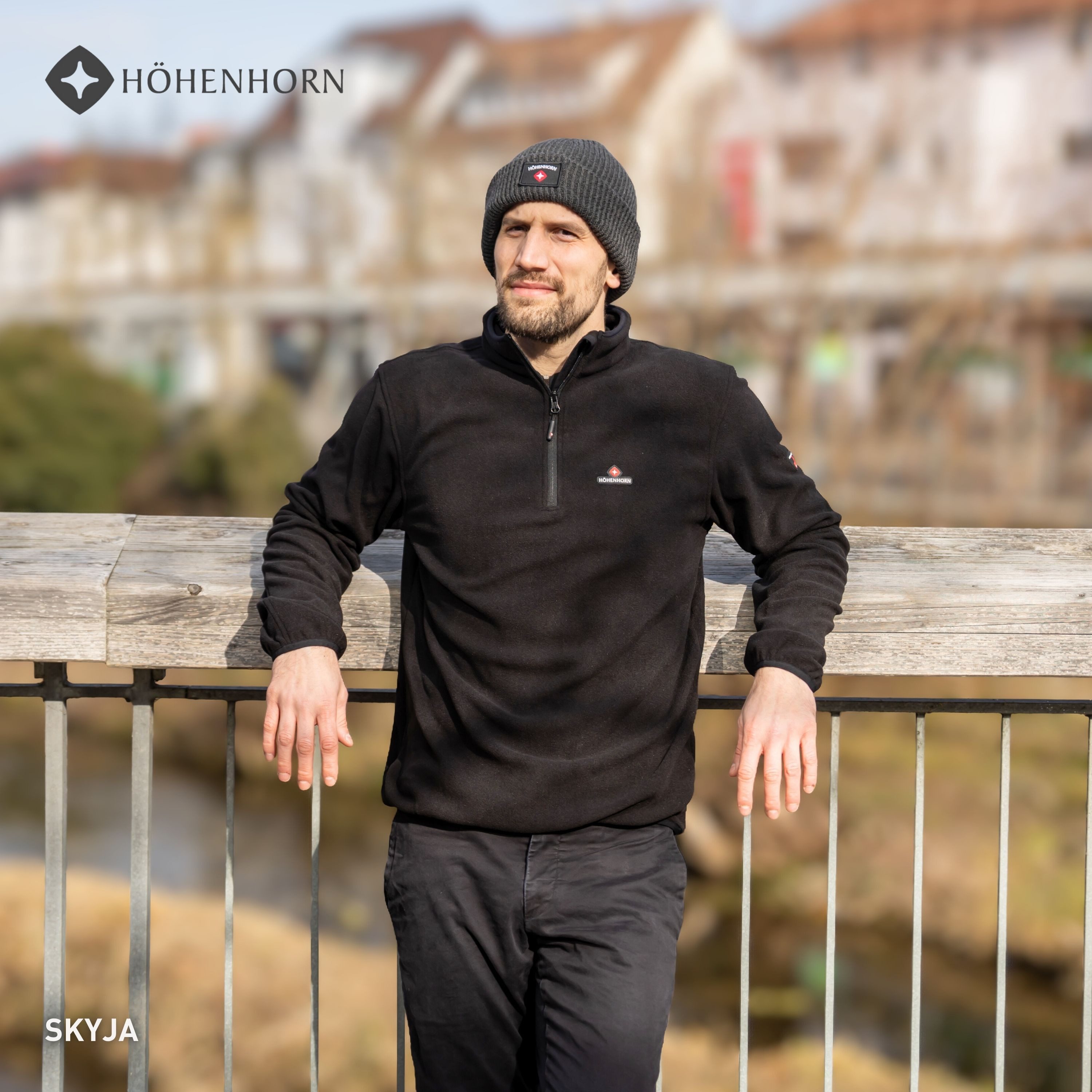 Höhenhorn Fleecepullover Skyja Herren Fleece Pullover für Männer Sweatshirt 1/4 Zip Microfleece