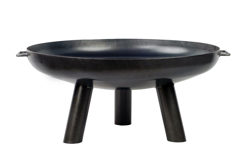 Gardener Feuerschale 117 – schwarz, aus Rohstahl, mit Grillfunktion – 3 Größen