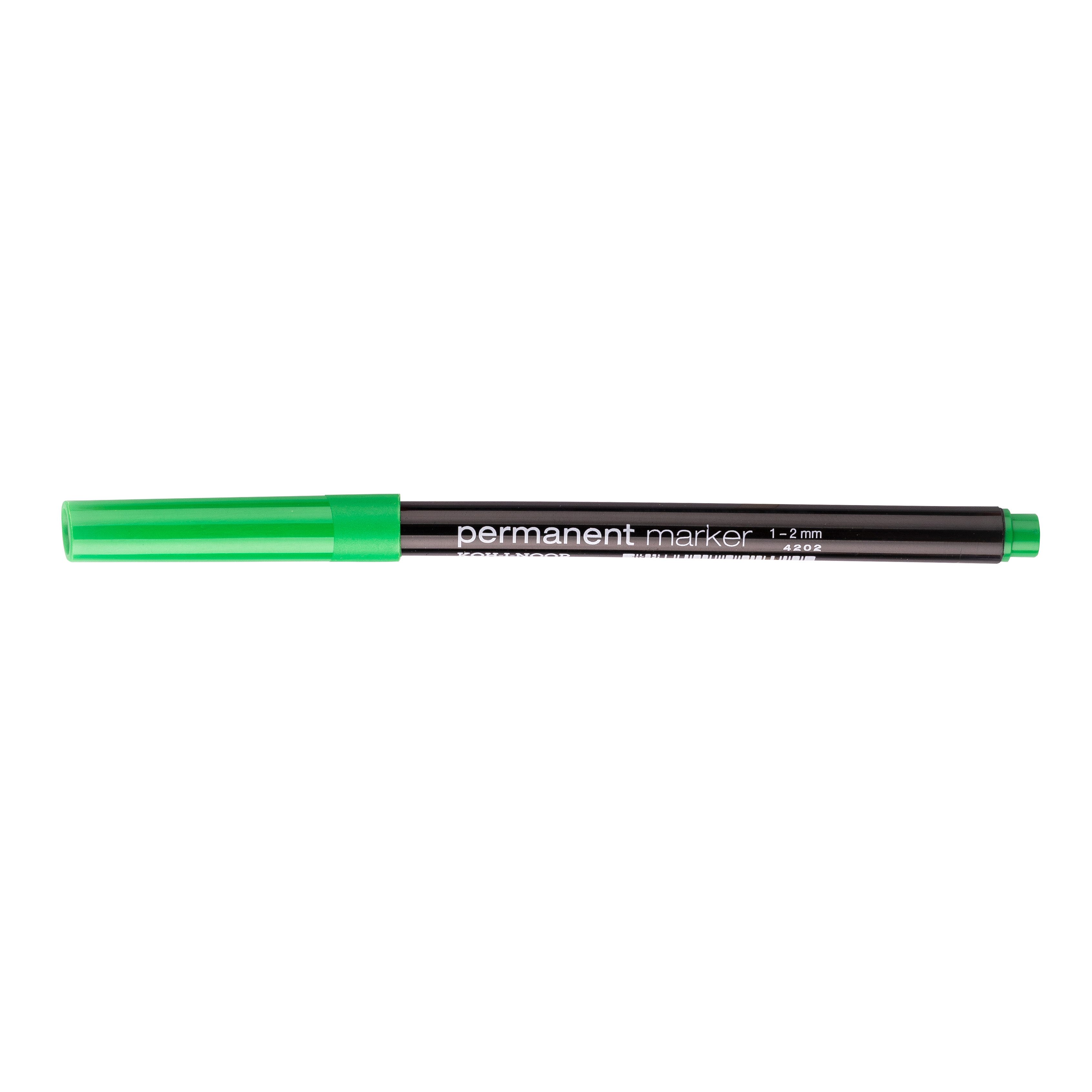 KOH-I-NOOR Marker KOH Marker Permanent 4202 Rundspitze 1-2 mm grün