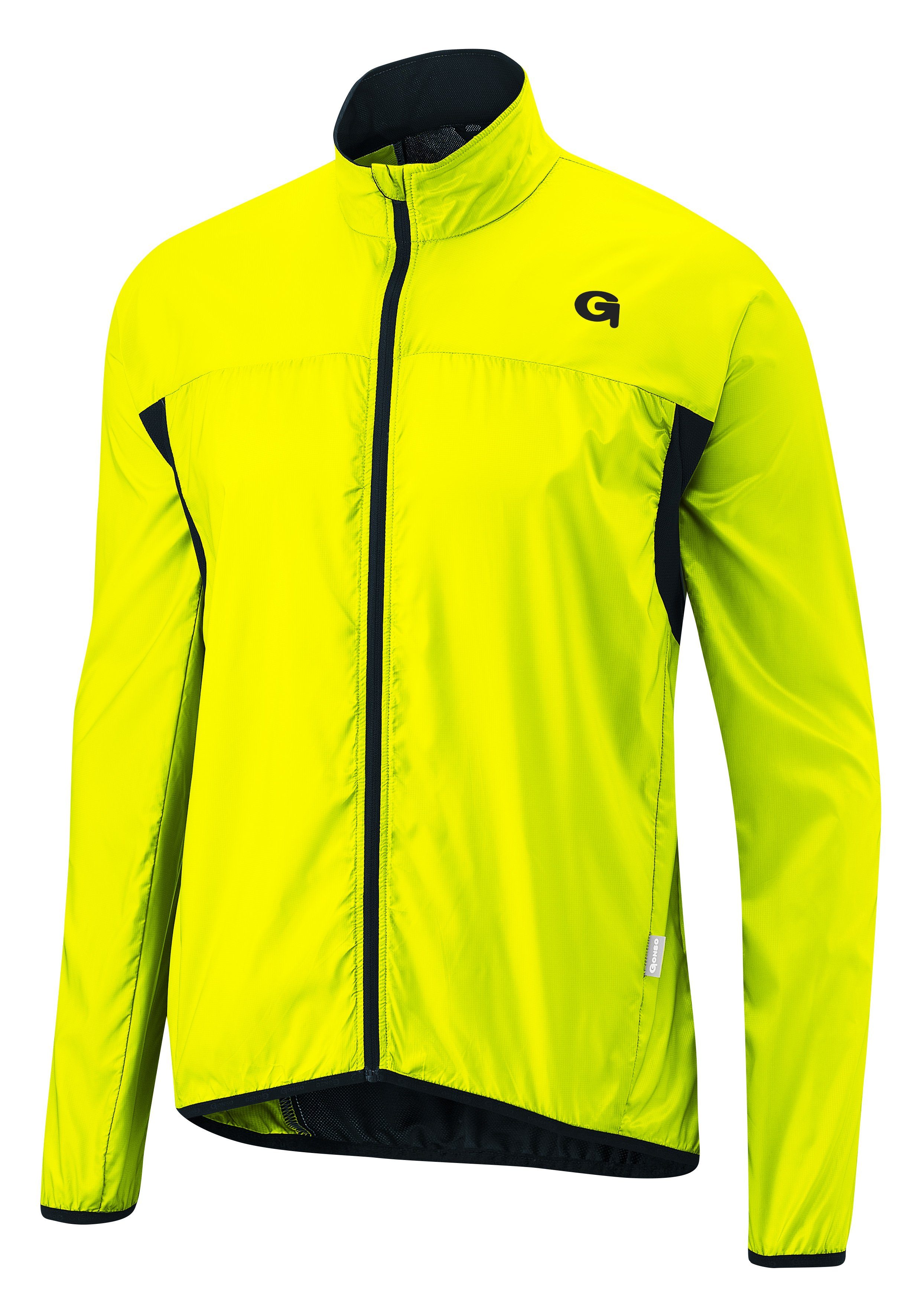 Gonso Fahrradjacke Serru leichte lockerer neongelb Windbreaker, Herren Radjacke Windjacke