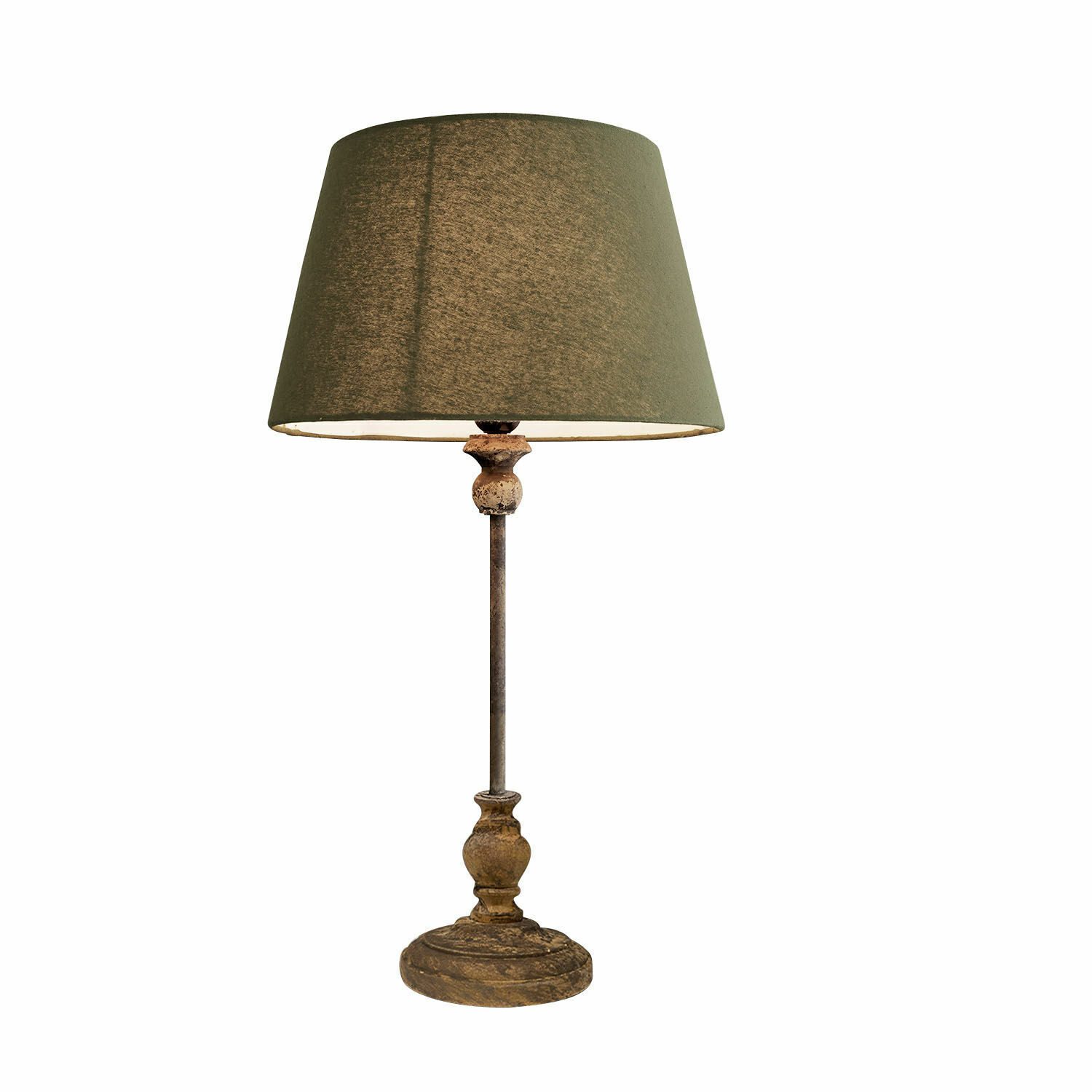 Mirabeau Tischleuchte Tischlampe Karlora grün/antikbraun