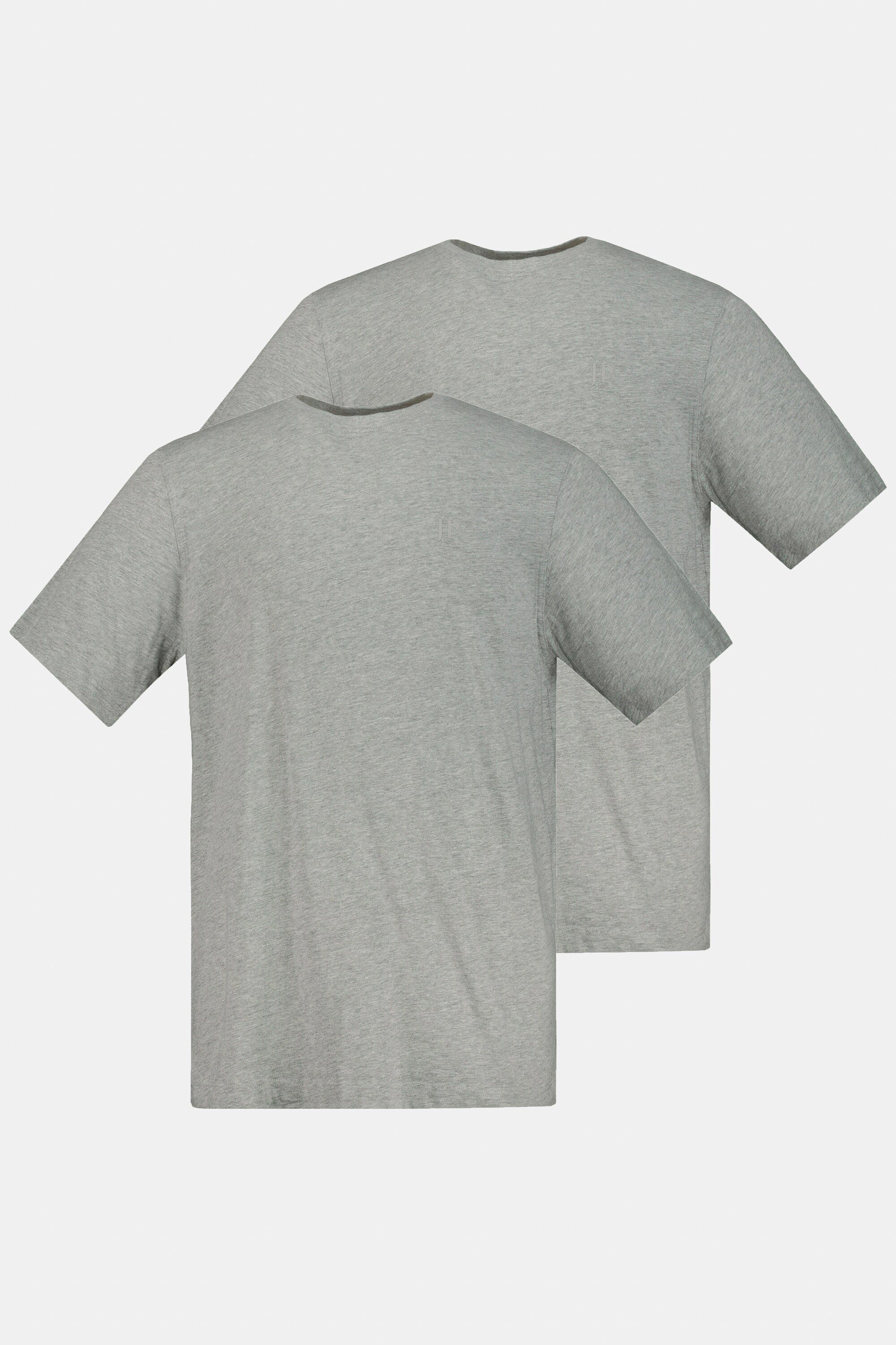 JP1880 (2-tlg) T-Shirts T-Shirt 2er-Pack Rundhals Basic bis melange 8XL grau