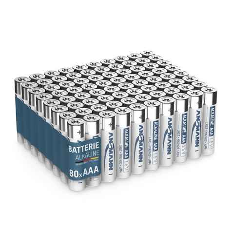 ANSMANN AG Batterien AAA Alkaline Größe LR03 - (80 Stück Vorratspack) Batterie